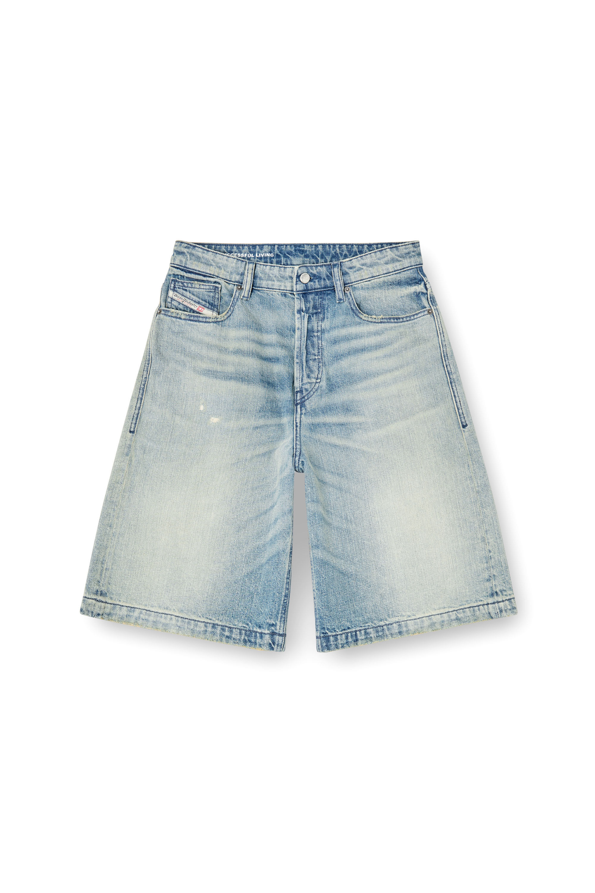 Women's Shorts in worn-effect denim | Blue | Diesel Women's Shorts in worn-effect denim | Blue | Diesel