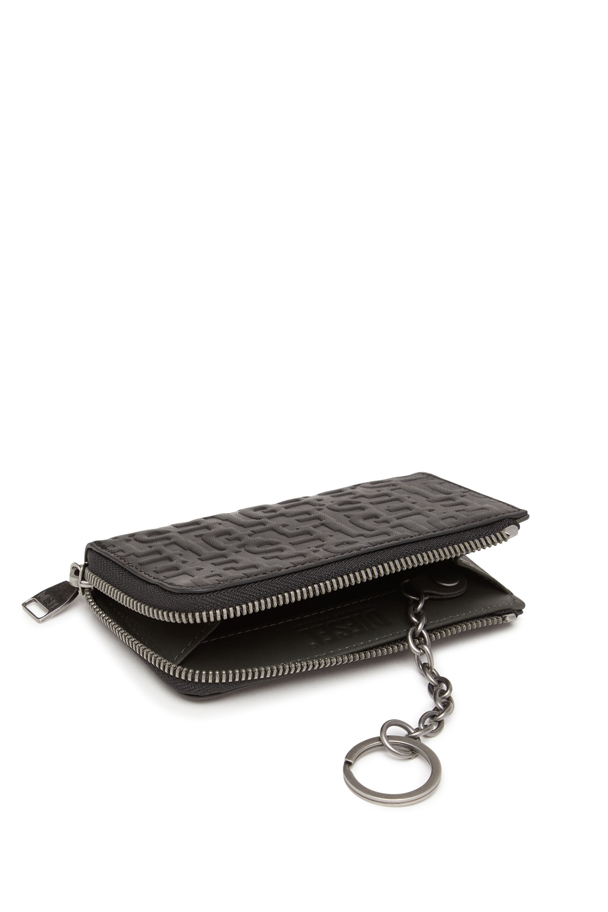 Diesel - KEY POUCH, Male's Monogram leather key holder in Black - 4