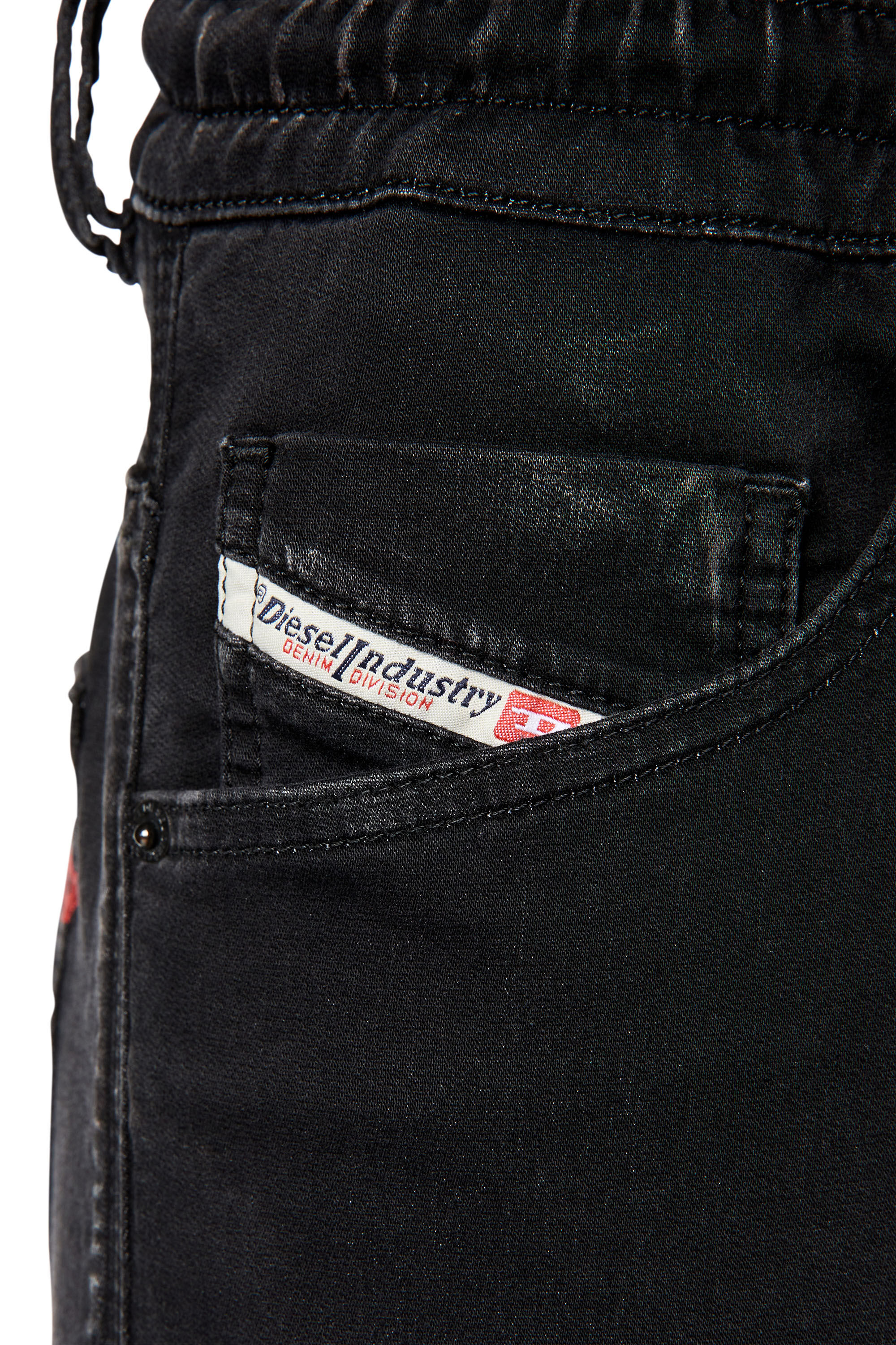 Diesel - Tapered 2030 D-Krooley Joggjeans® 068DX, Male's Regular 2030 D-Krooley Joggjeans® in Black/Dark Grey - 5