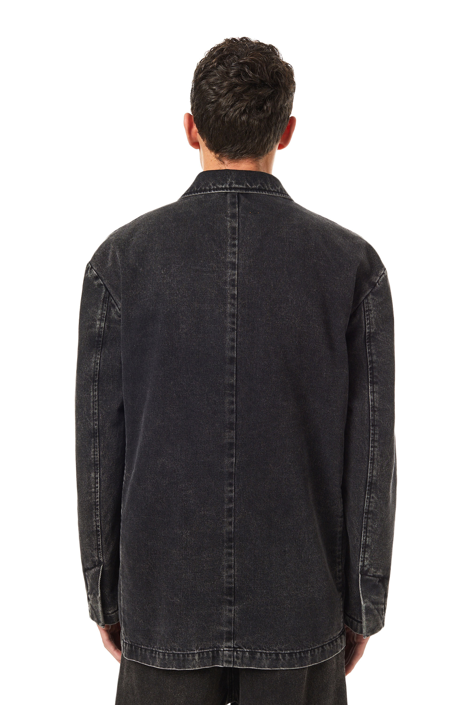Diesel - D-BLAZ SINGLE BREASTED BLAZER, Blazer en denim Mixte in Noir - 5