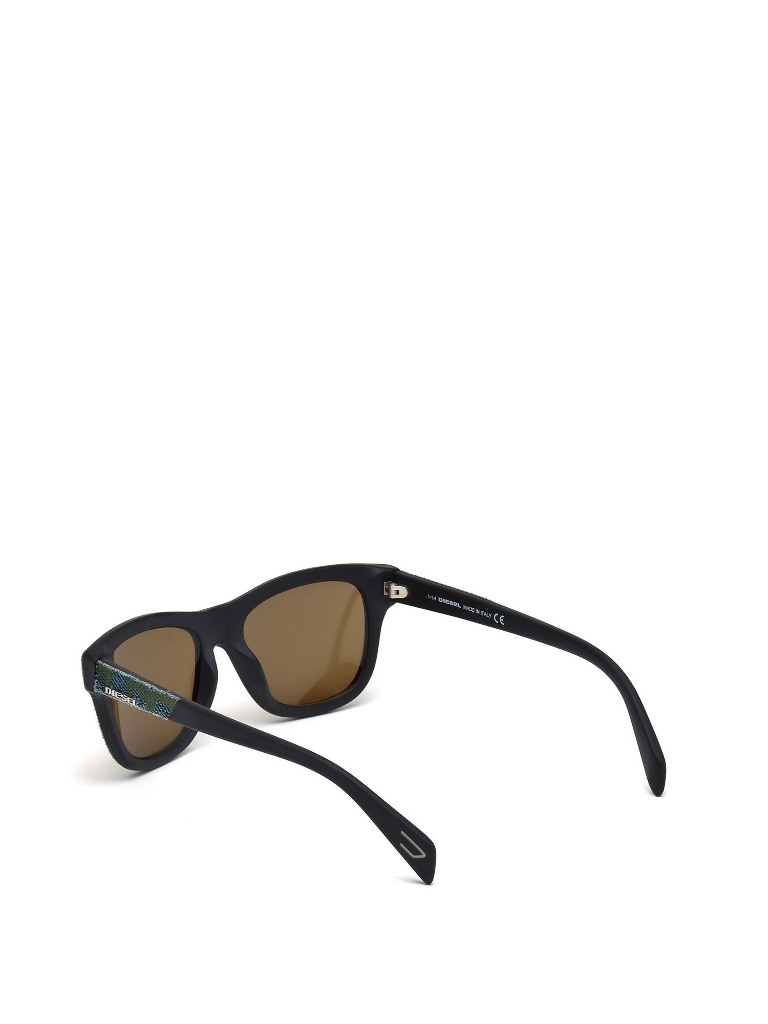 Diesel - DL0111, Unisex's Eyewear with unique denim frame front in Green Camouflage - 2