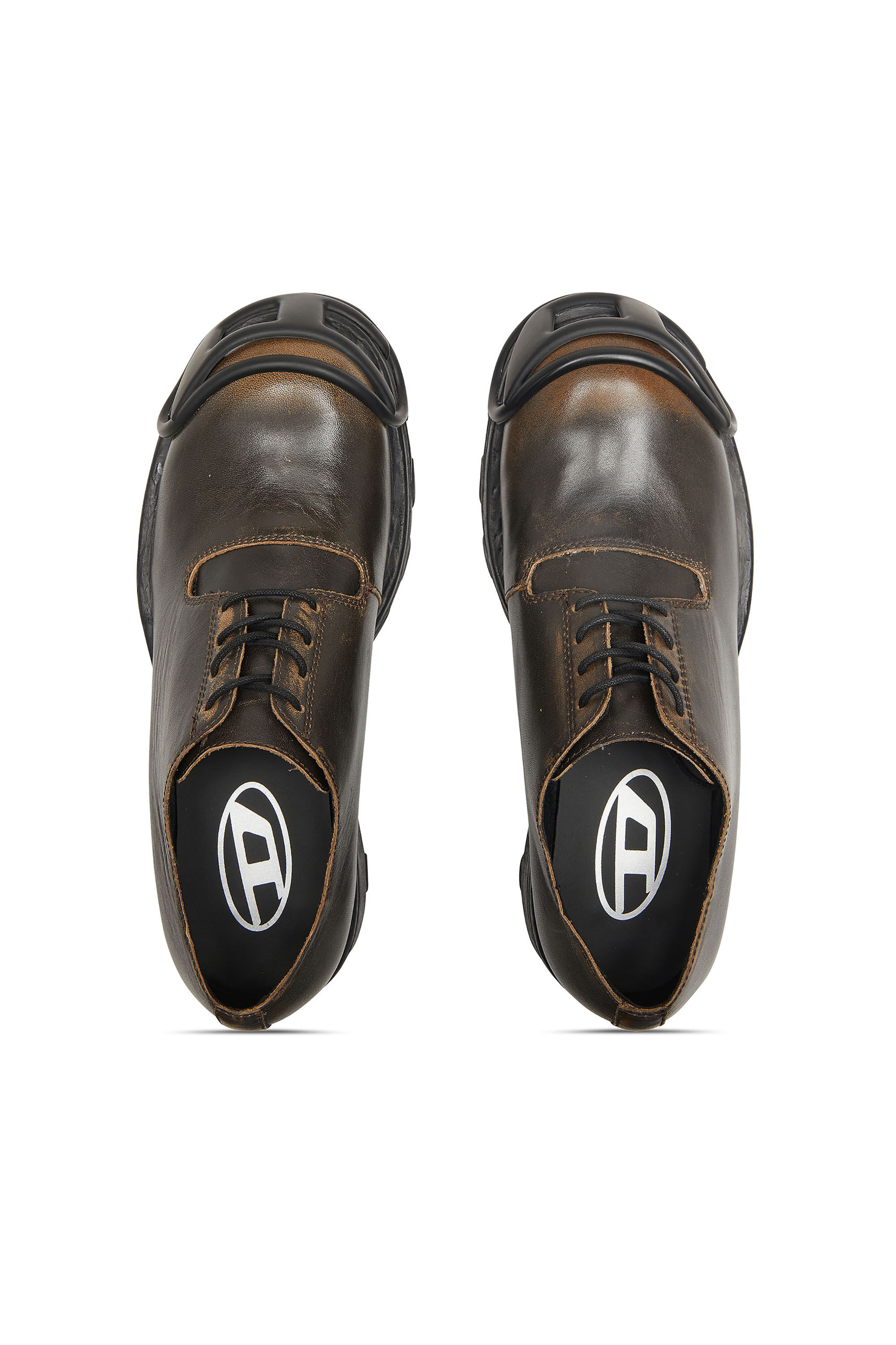 Men's D-Hammer-Derby shoes in brushed leather | Brown | Diesel
