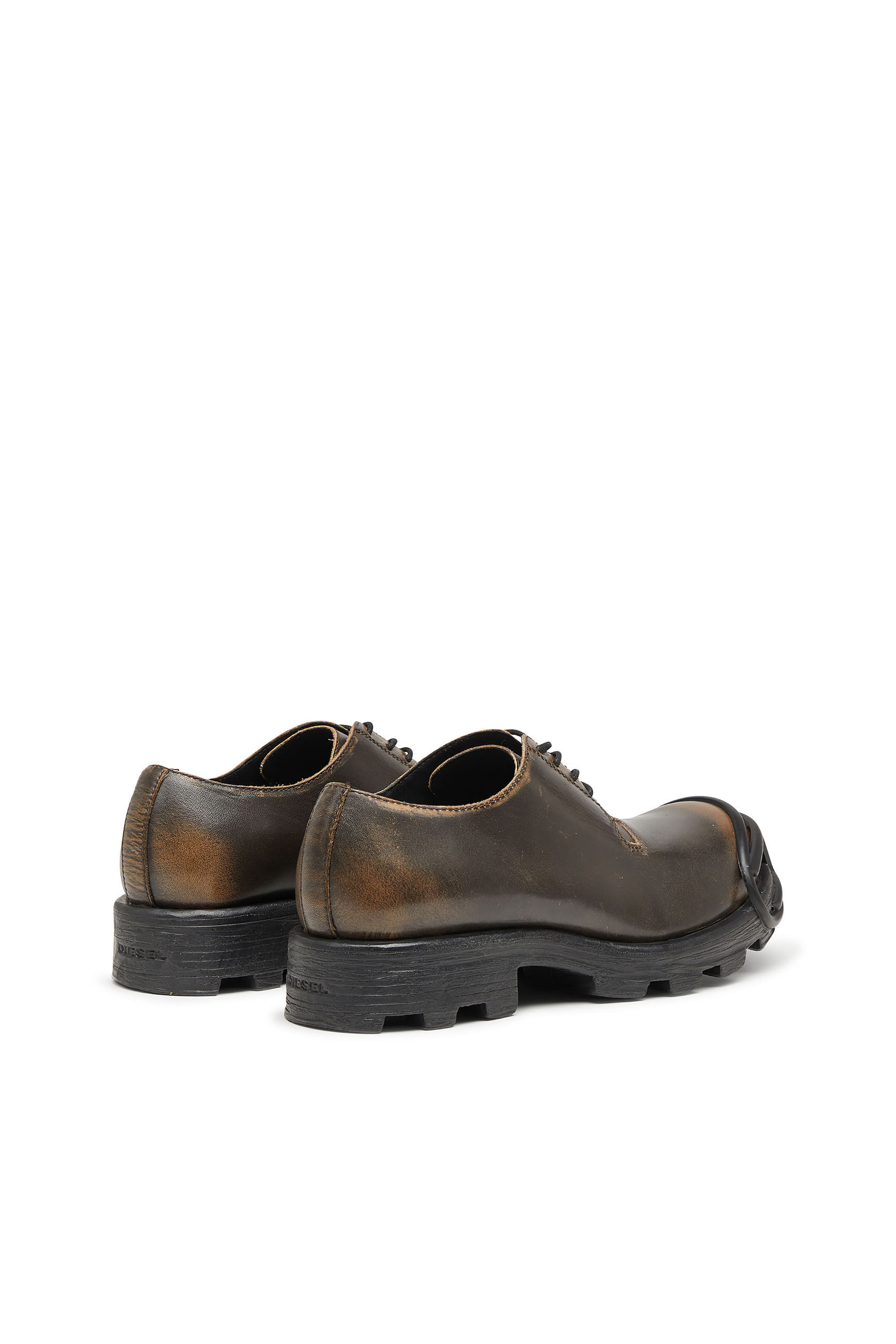 DIESEL D-HAMMER シューズ 27.0㎝　革靴 Men's D-Hammer-Derby shoes in brushed leather | Brown | Diesel