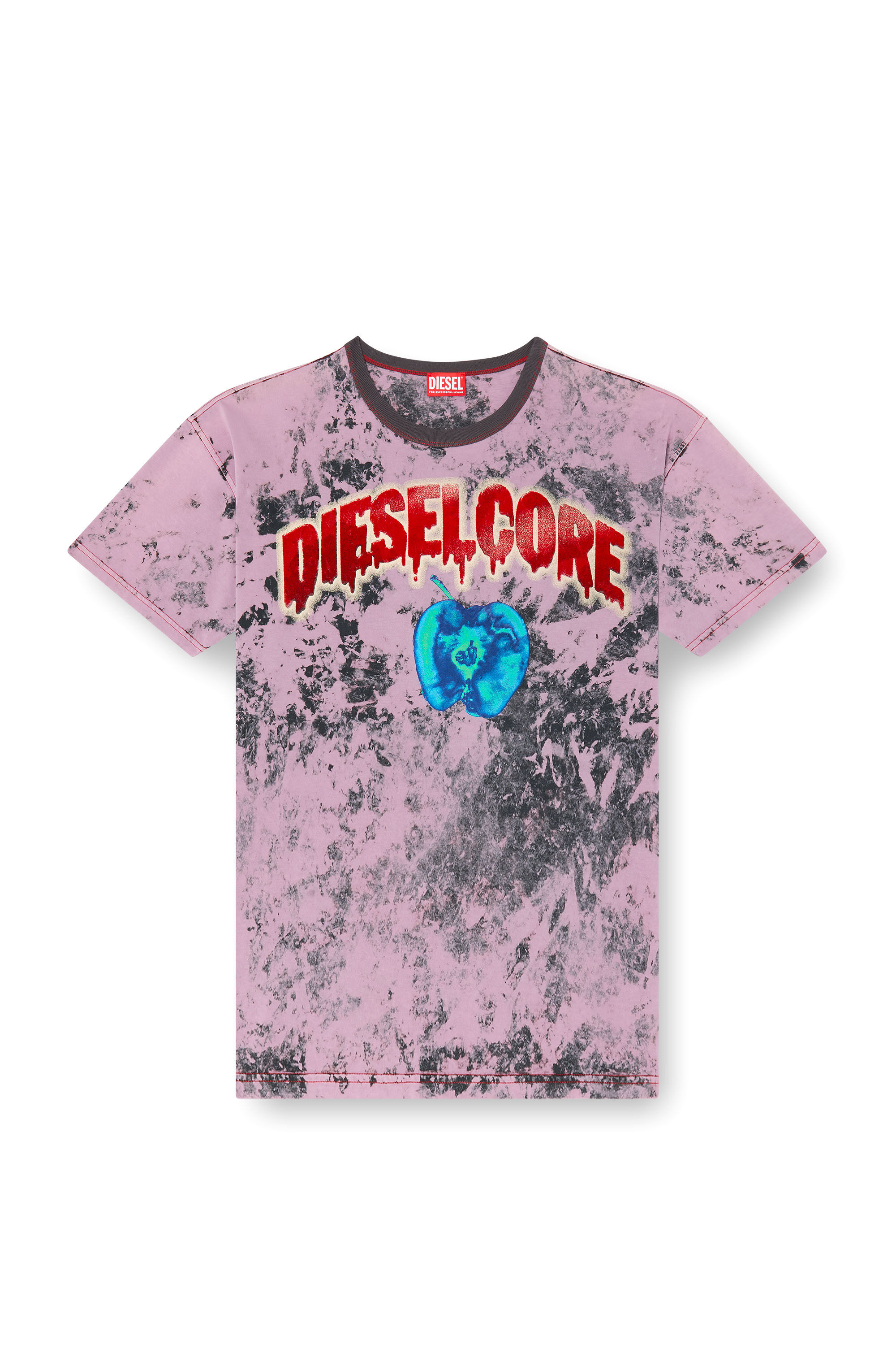 Diesel - T-BOXT-R9, T-shirt avec logo Diesel Core Homme in Rose - 2