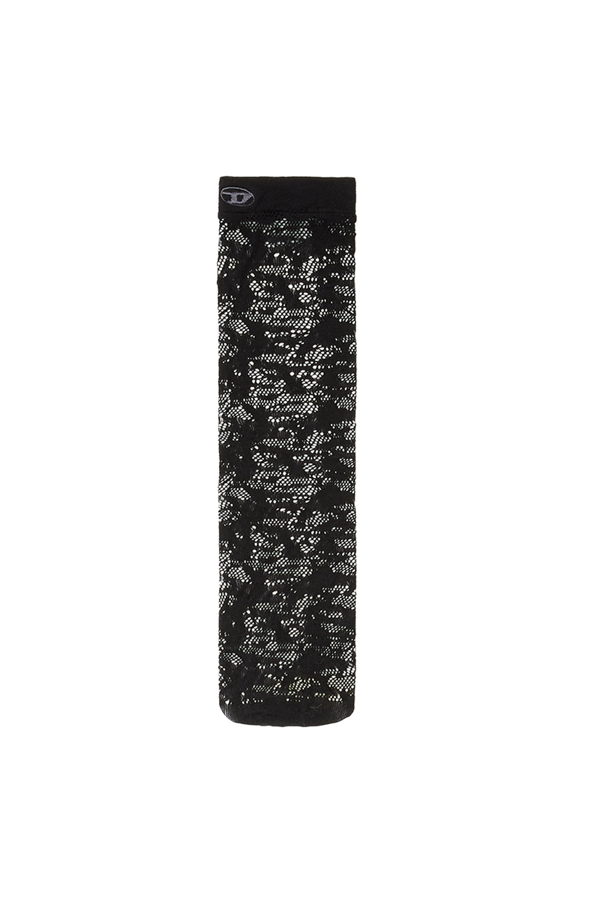 Diesel - SKW-MANTRA, Female's Long socks in camo lace in Black - 1
