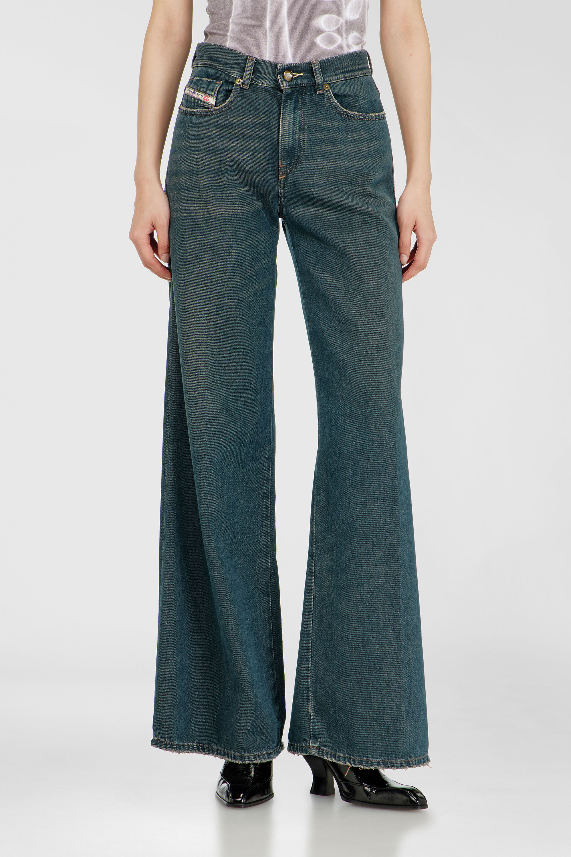 Women's Flare Jeans | Regular Waist 1978 D-Akemi | Dark Blue