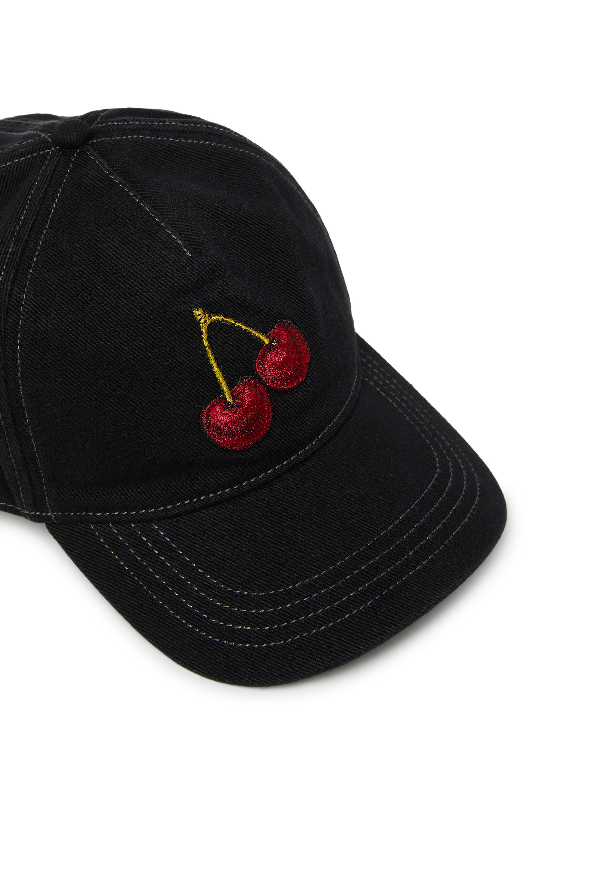 Women's Baseball cap in cotton twill with cherry embroidery