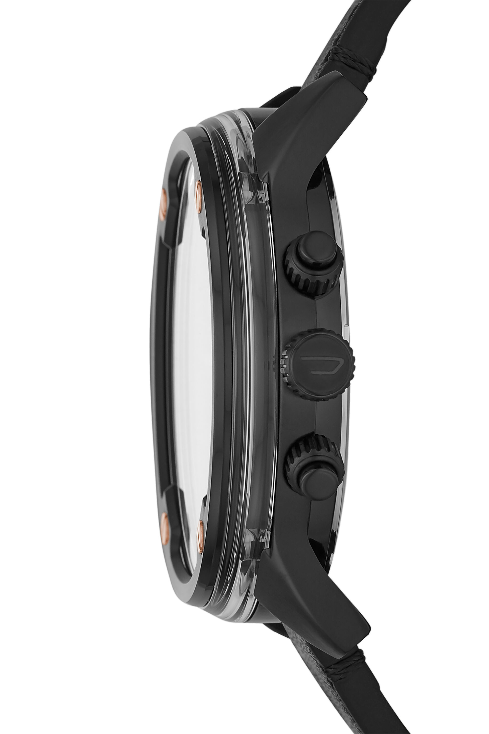 Diesel - DZ7428, Male's Boltdown Chronograph Black Leather Watch in Black - 3