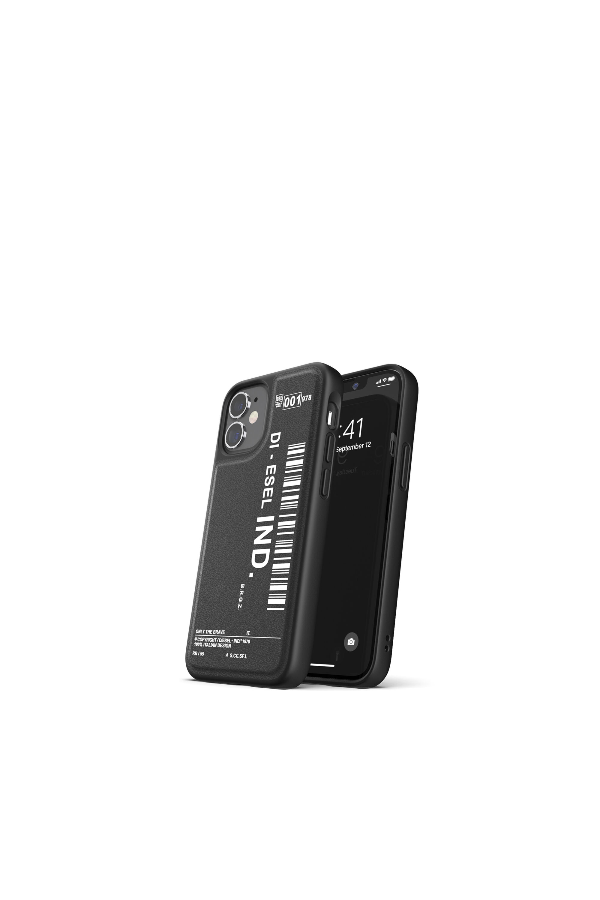 Diesel - 42488 STANDARD CASE, Coque moulée pur iPhone 12 Mini Mixte in Noir - 3