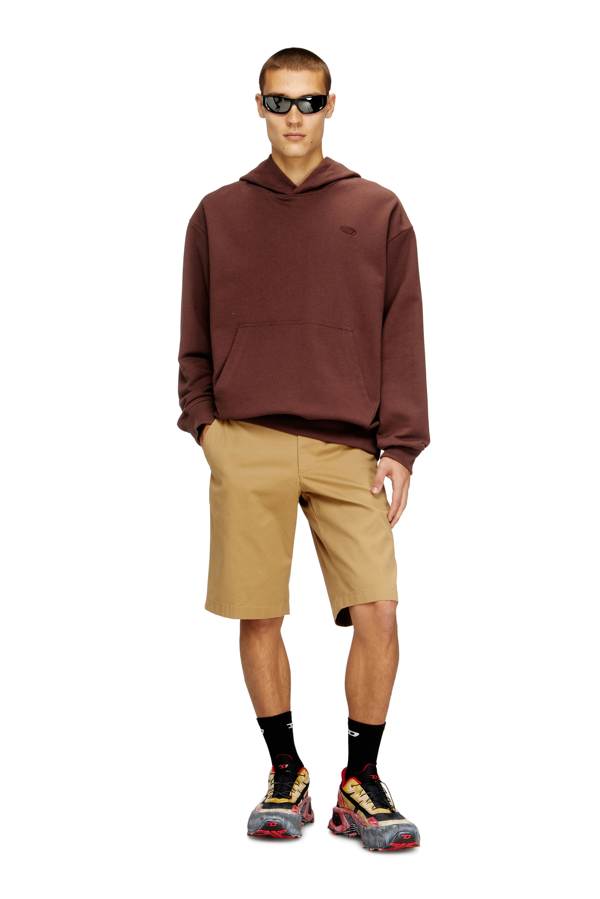 Diesel - P-DEFINE-SHORT-EPCH, Male's Stonewash cotton shorts in Beige - 1