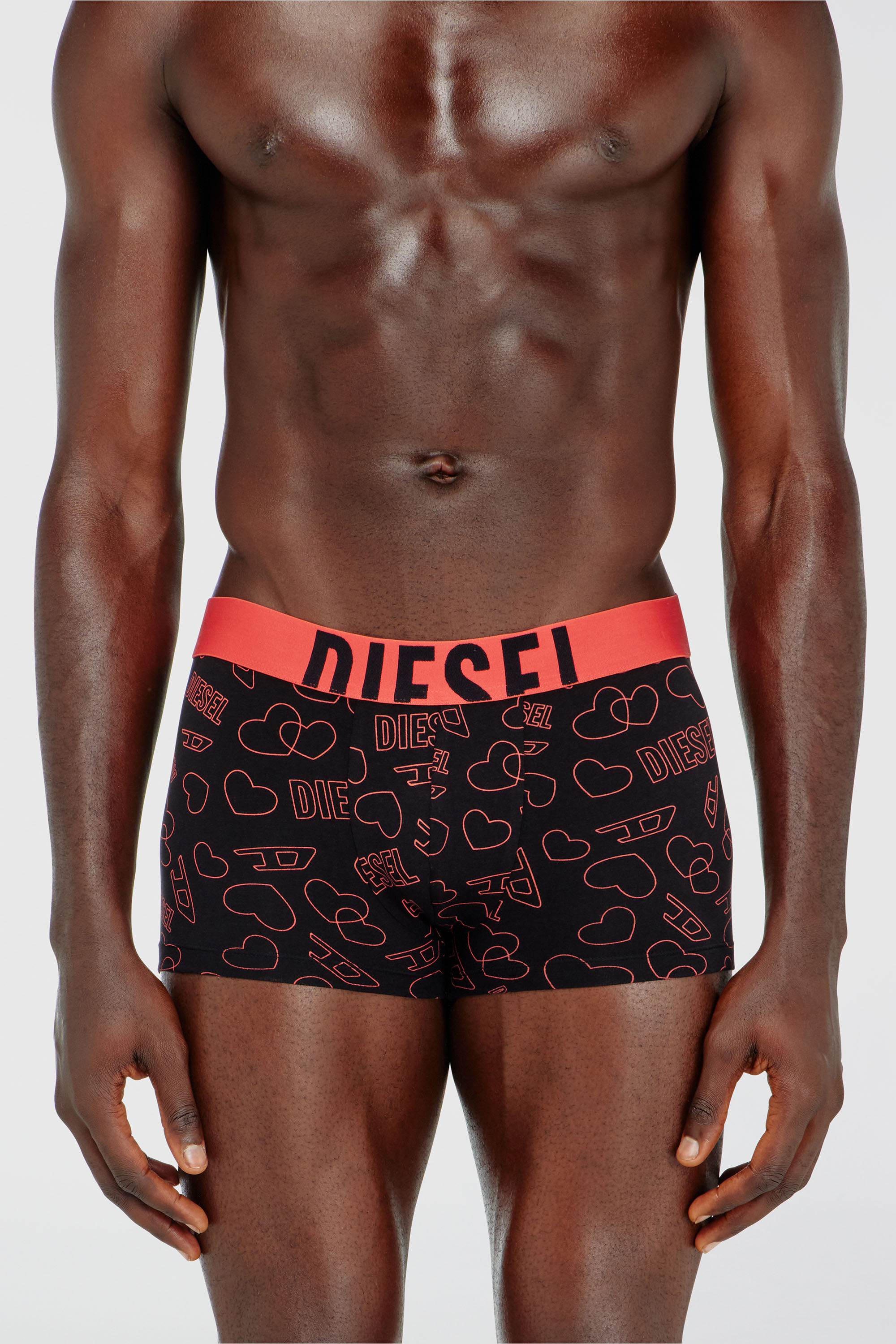 Diesel - DAMIEN-GFT-3PACK, Male's Three-pack boxer briefs with heart print in Pink/Black - 1