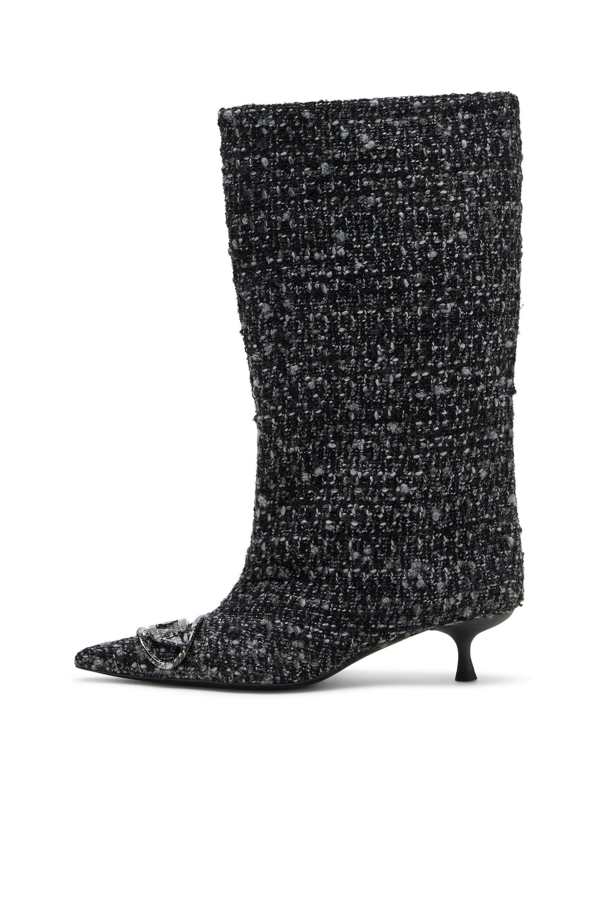 Diesel - D-VENUS 40 KB TUBE, Female's D-Venus-Bouclé  knee-high boots in Black - 6