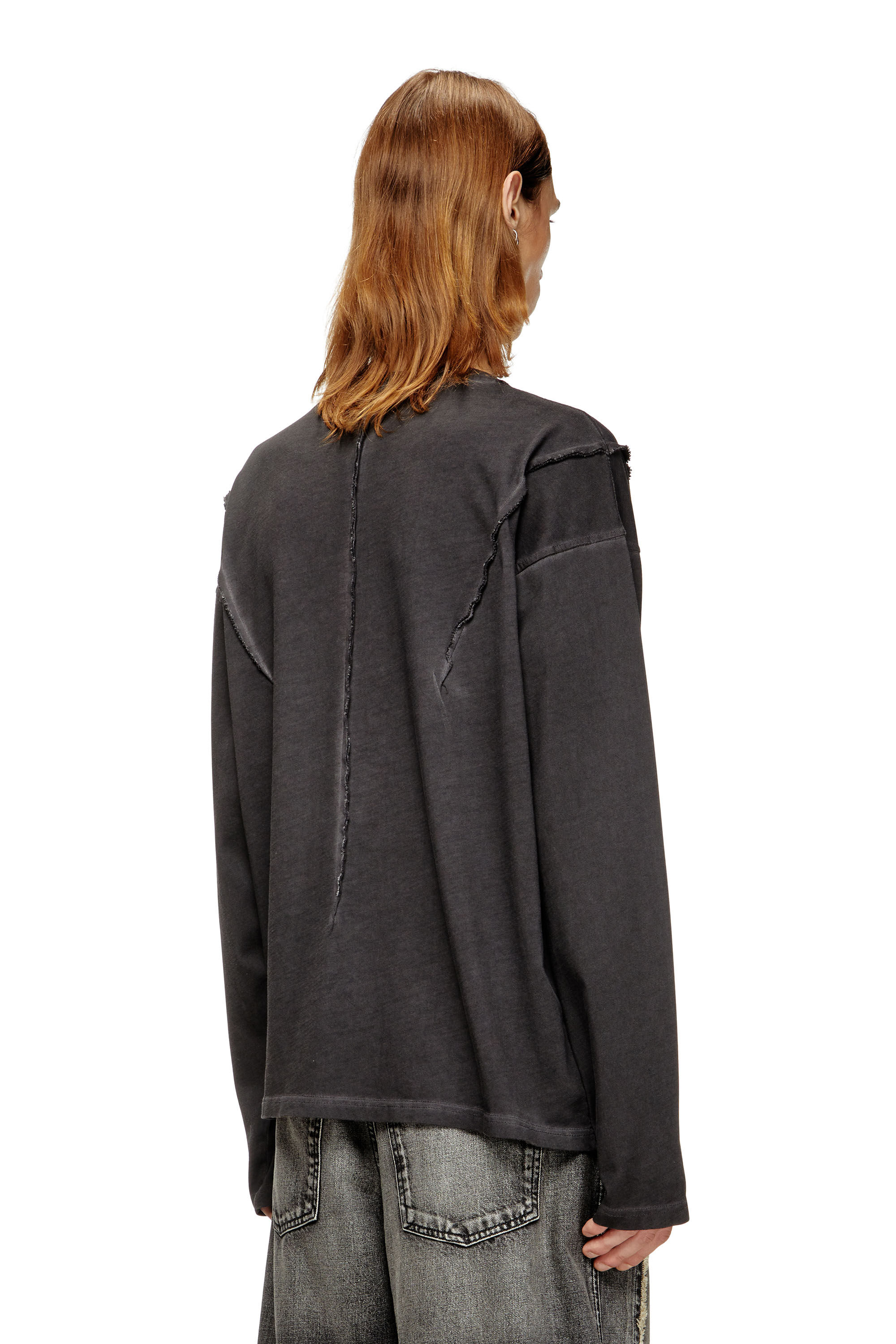 Women's Long-sleeve T-shirt with faded effect | Grey | Diesel