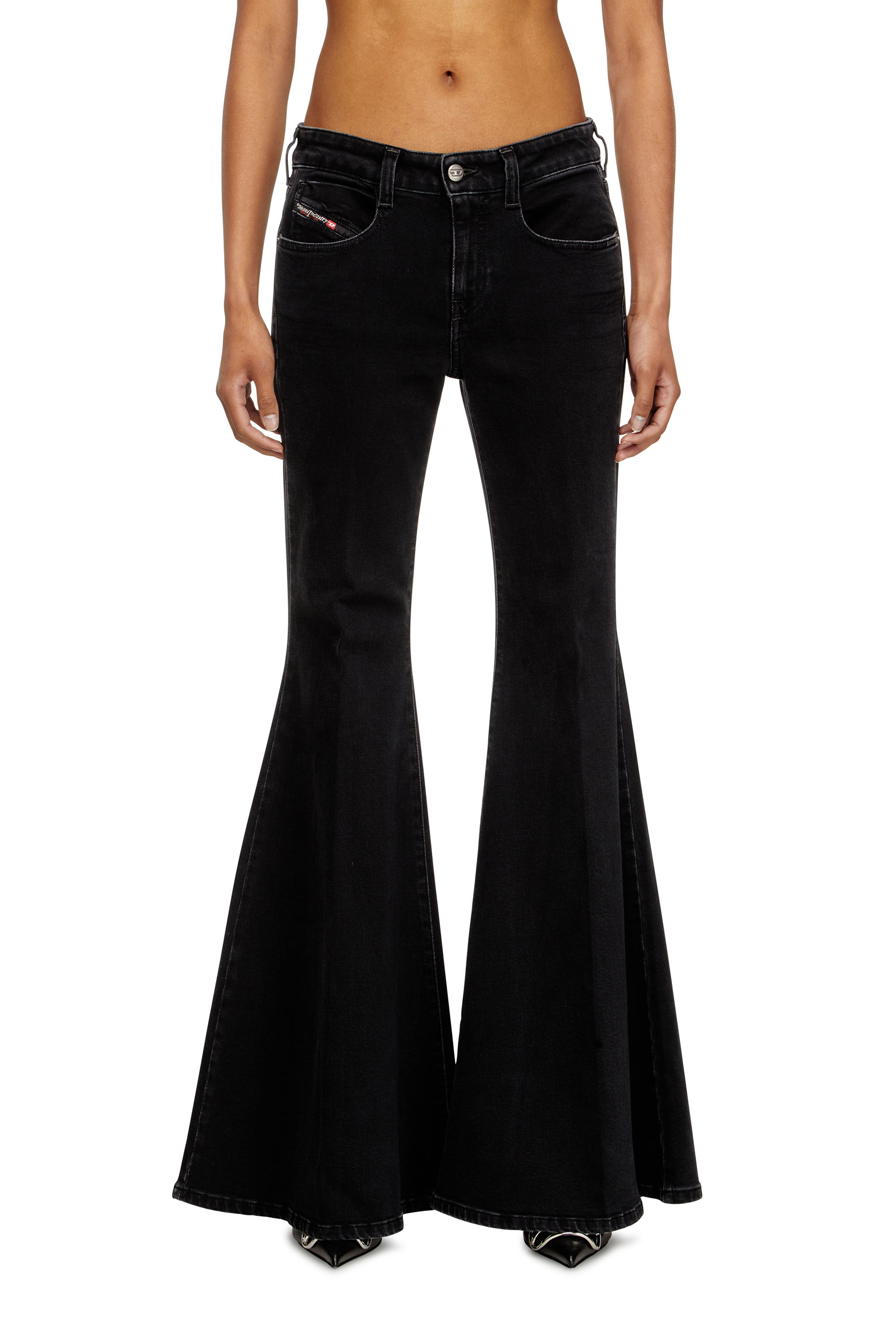 Women's Flare Jeans | Black/Dark grey | Diesel 1970 D-Bleess