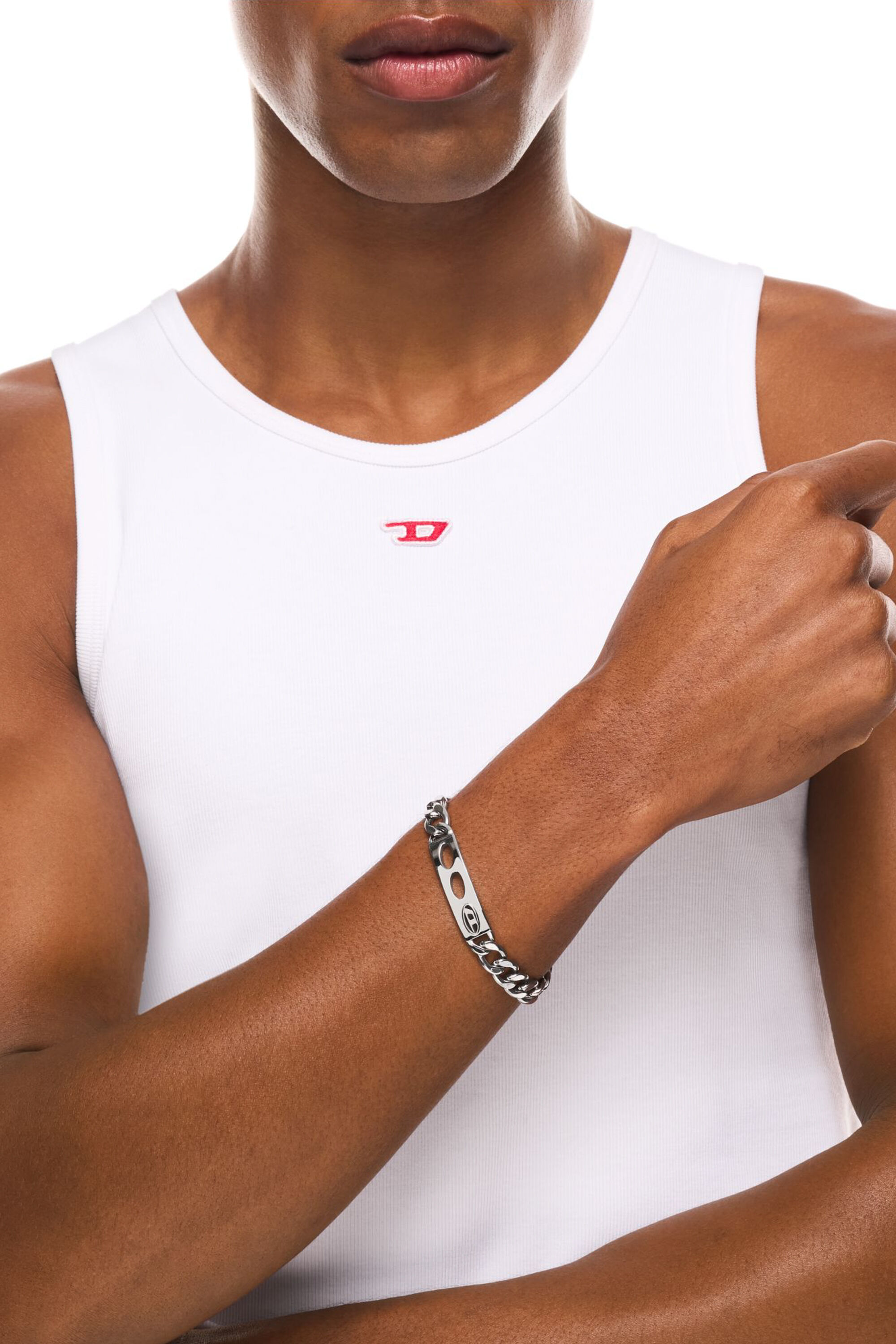 Diesel - DX166340 JEWELLERY, Pulsera de identificaci&oacute;n de acero inoxidable Unisex in Plateado - 4