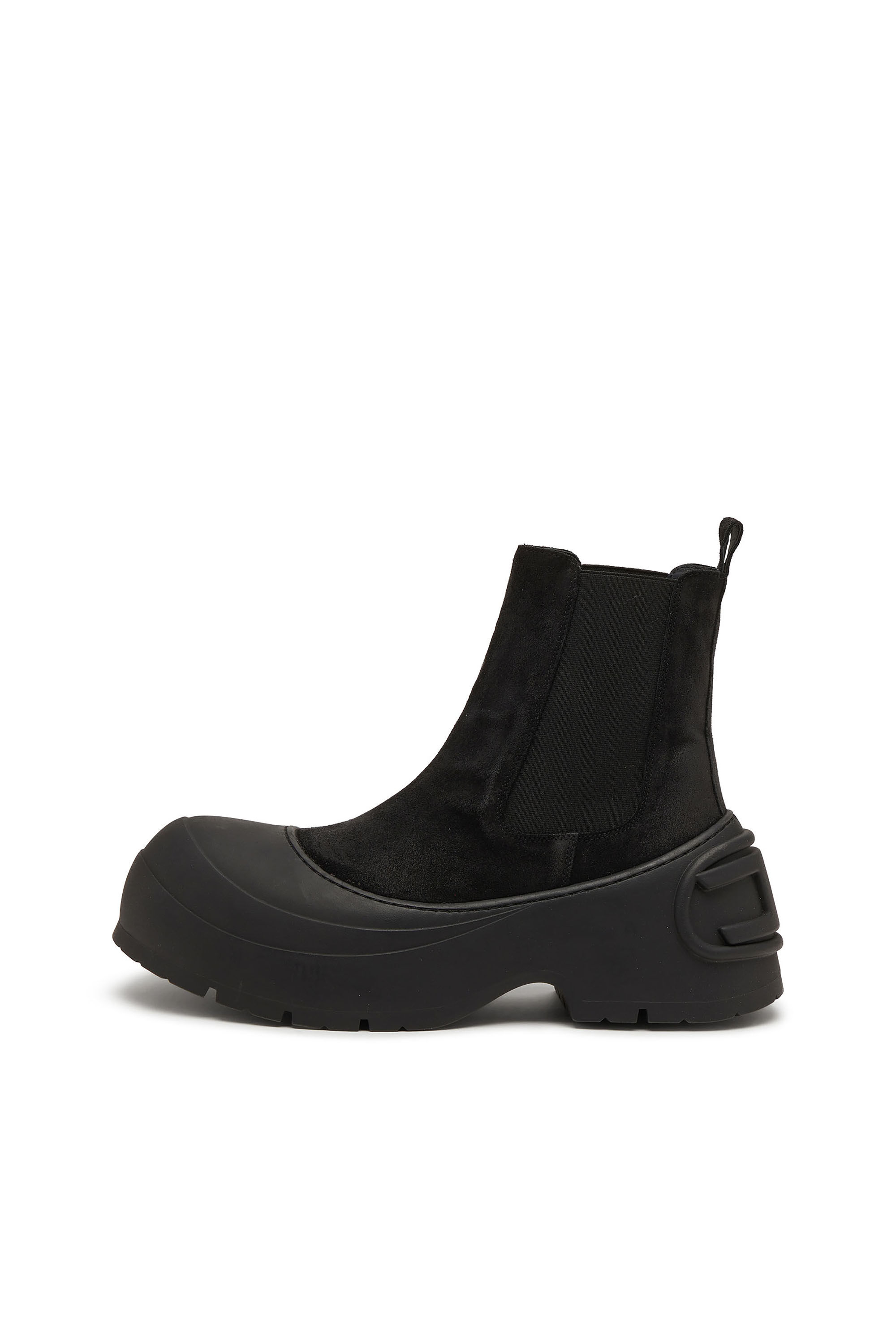 Men's D-Donald-Chelsea boots in waxed suede and rubber | Black