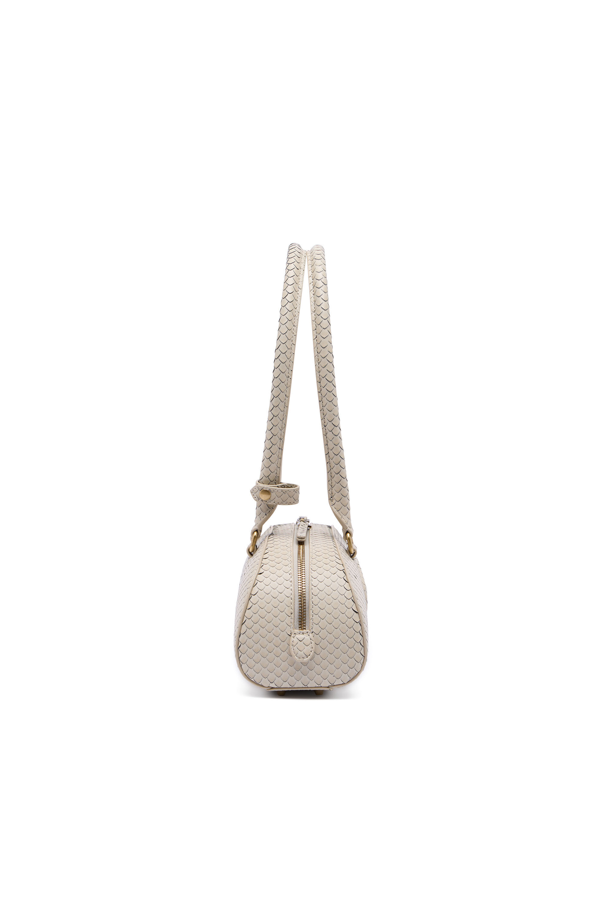 Diesel - 1DR DOME SHOULDER EW, 1DR Dome-Bolso bowling alargado en piel texturizada Mujer in Beige - 5