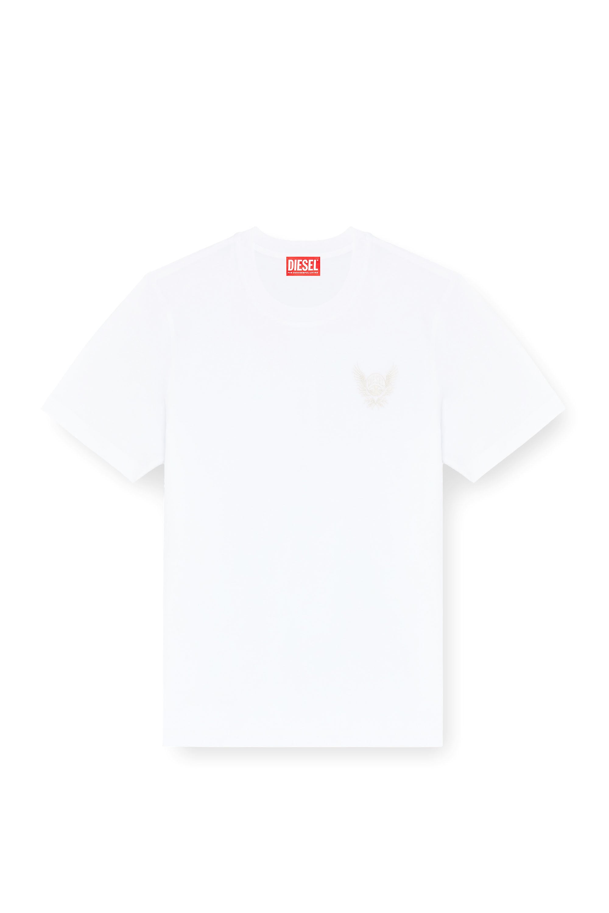 Diesel - T-ADJUST-AA8, Man's Cotton T-shirt with chest logo motif in White - 2