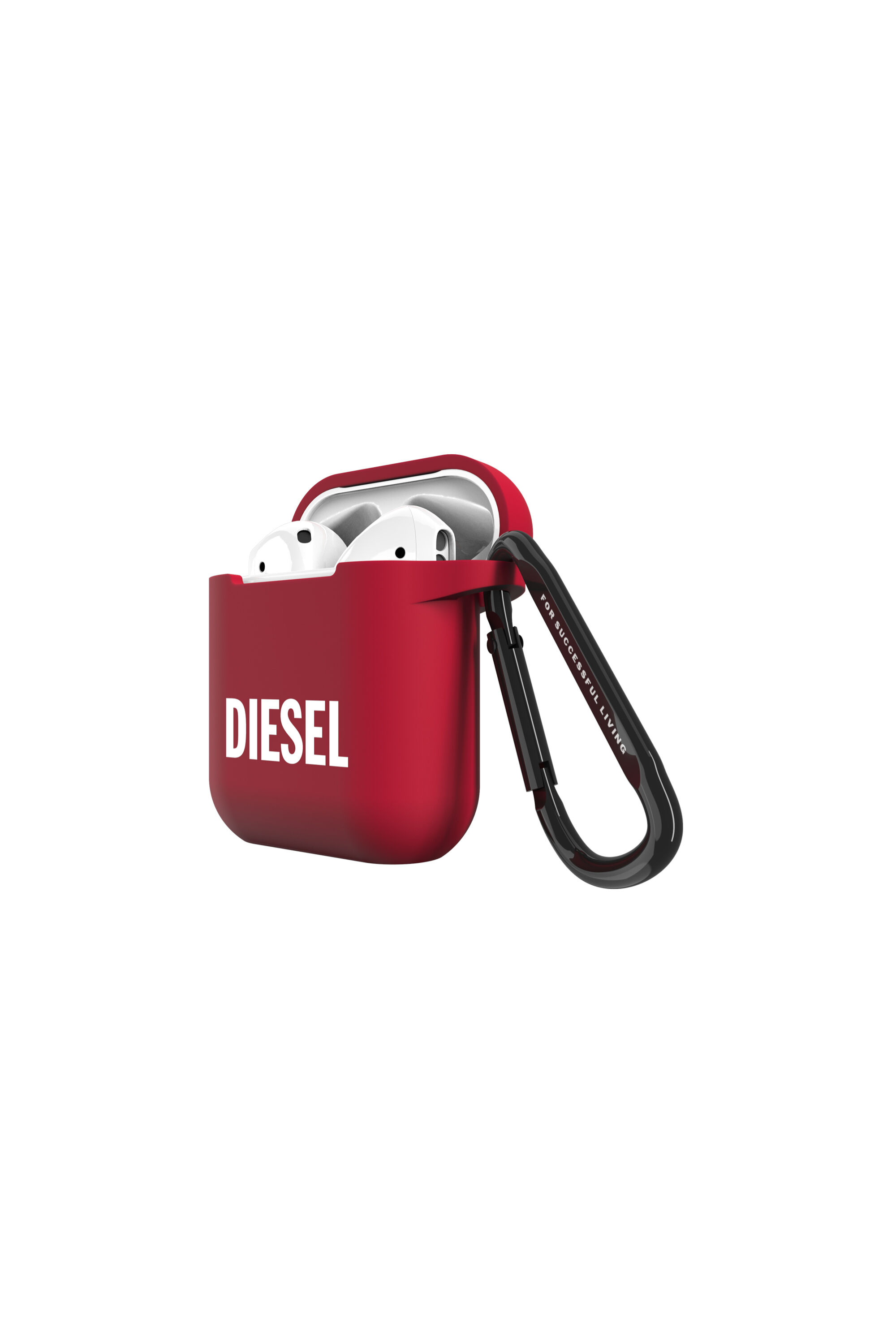 Diesel - 45832 AIRPOD CASE, Étui en silicone pour AirPods Mixte in Rouge - 3