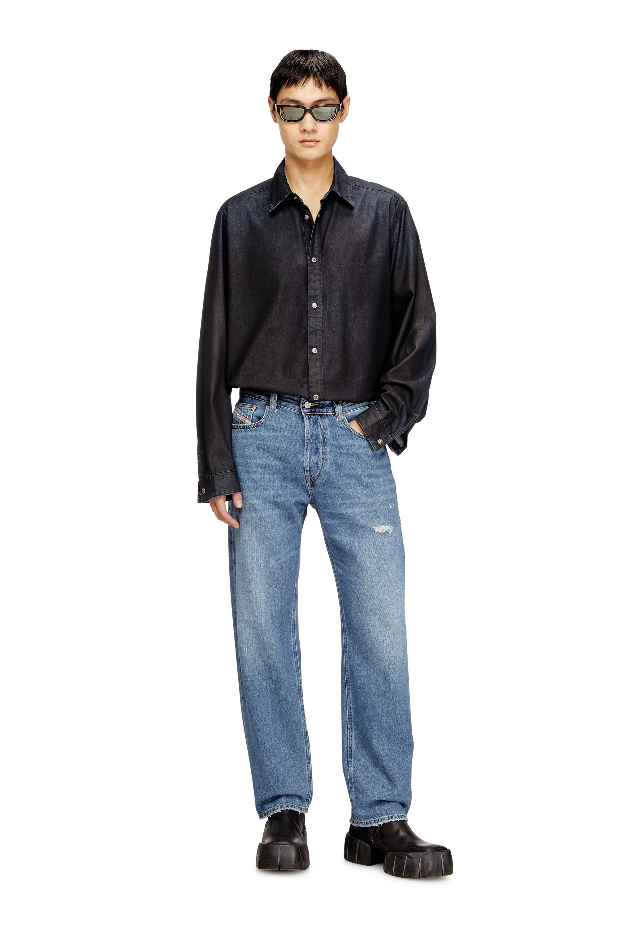 Fifty Diesel　ディーゼル Men's Regular Jeans | Light Blue | Diesel 2024 D-Macs
