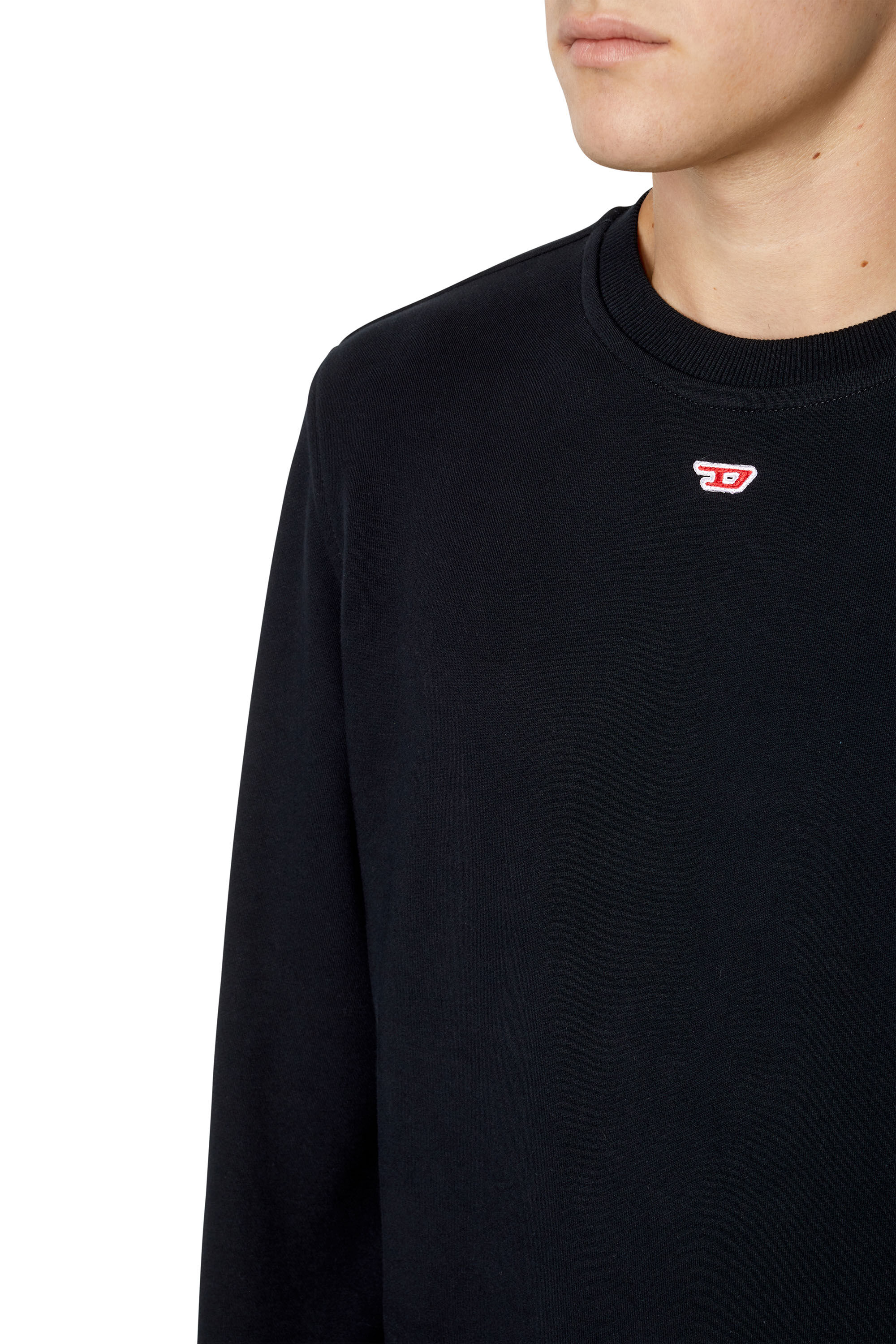 Diesel - S-GINN-D, Man's Sweatshirt with D logo in Black - 6