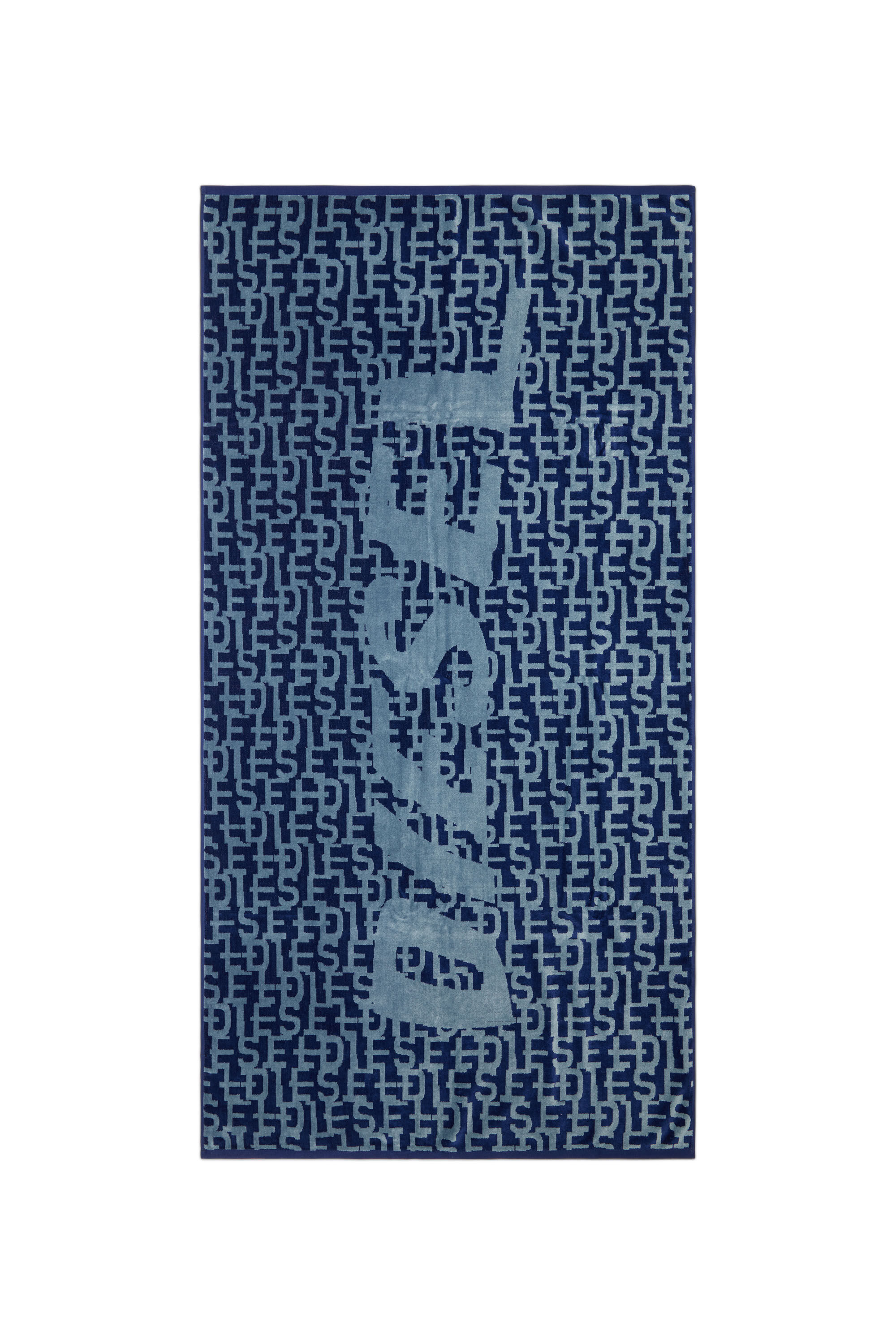 Diesel - BMT-HELLERI, Male's Monogram-jacquard beach towel in Blue - 1
