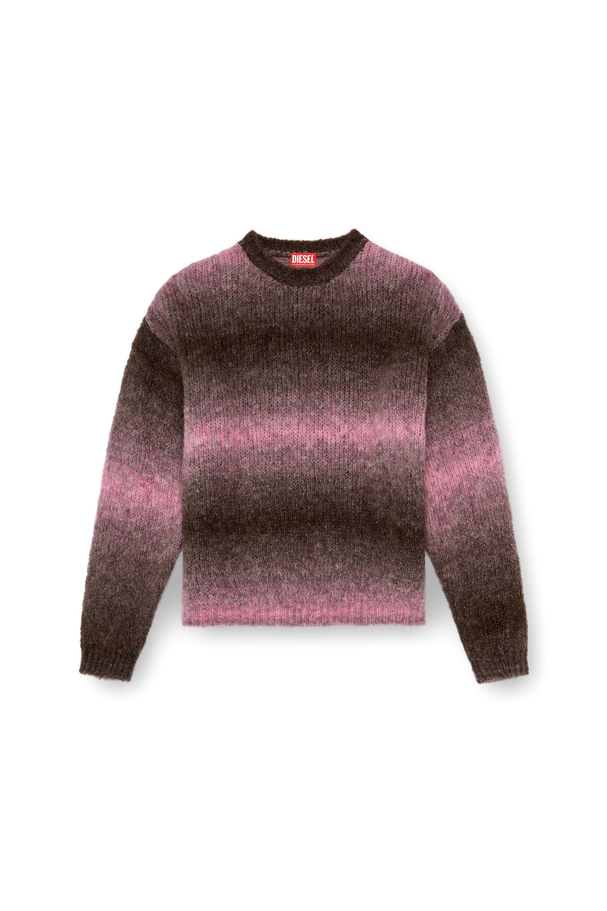 Diesel - K-RASTA, Pull effet dégradé en mélange d'alpaga Homme in Violet - 2