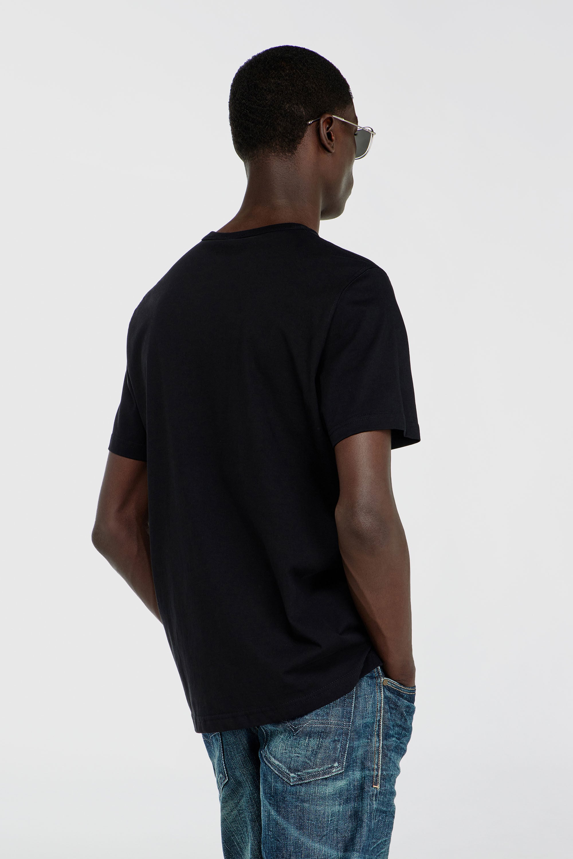 Men's Crew Neck T-Shirt with Metallic Oval D | Diesel® US