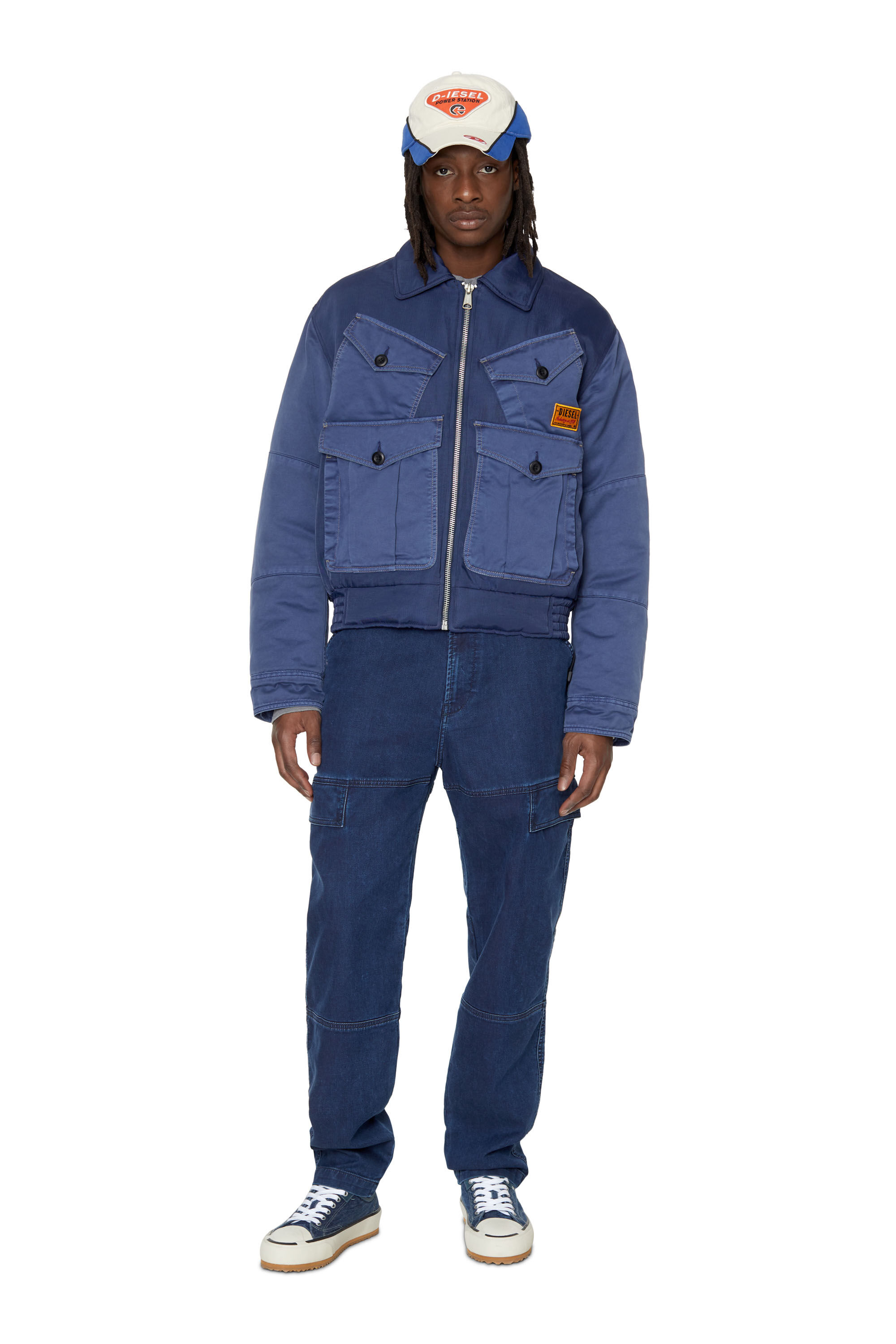 Diesel - Tapered 2030 D-Krooley Joggjeans® 069ZJ, Male's Tapered 2030 D-Krooley Joggjeans® in Dark Blue - 1