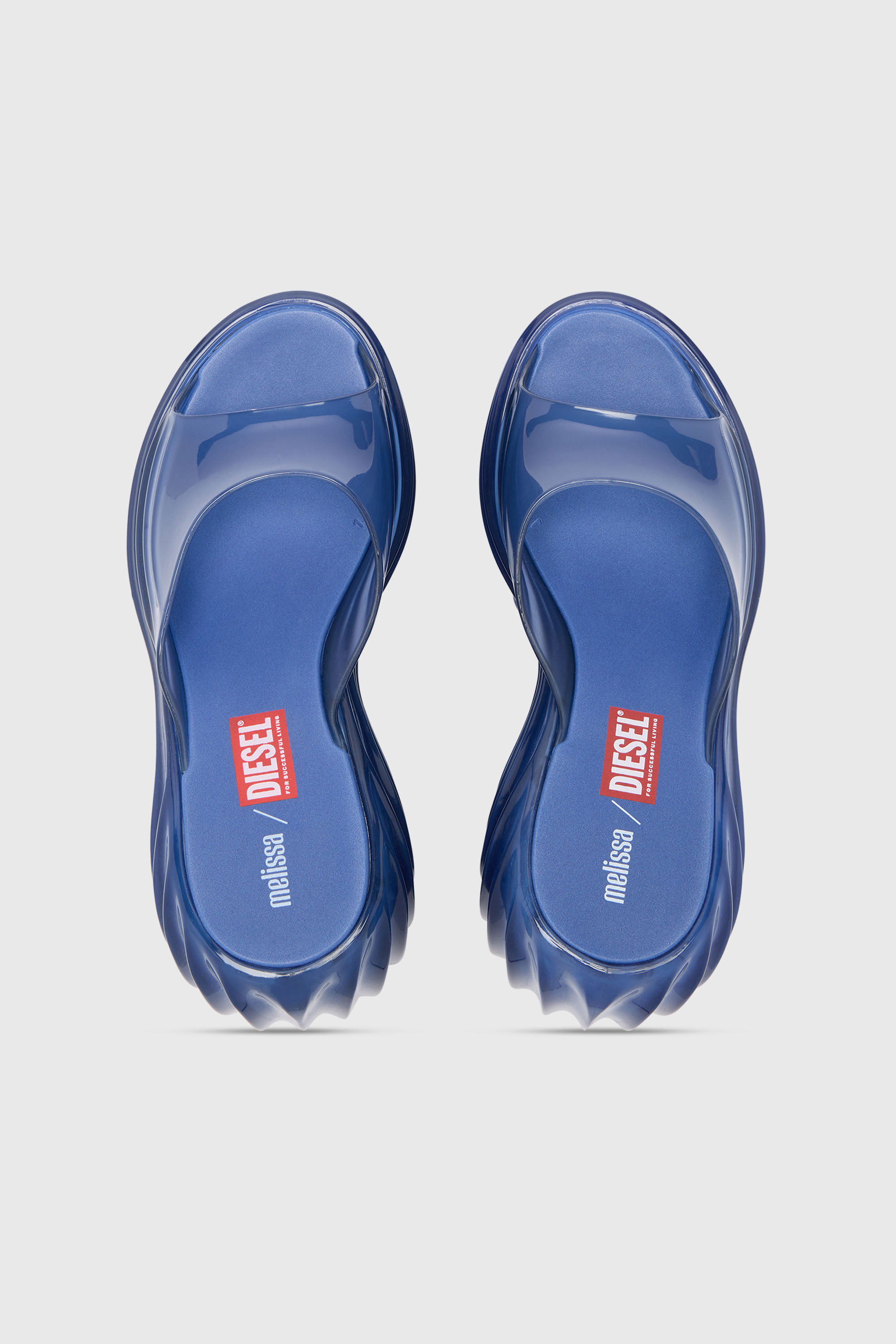 Women's Platform mule in Melflex® | Blue | Diesel {{Country}}