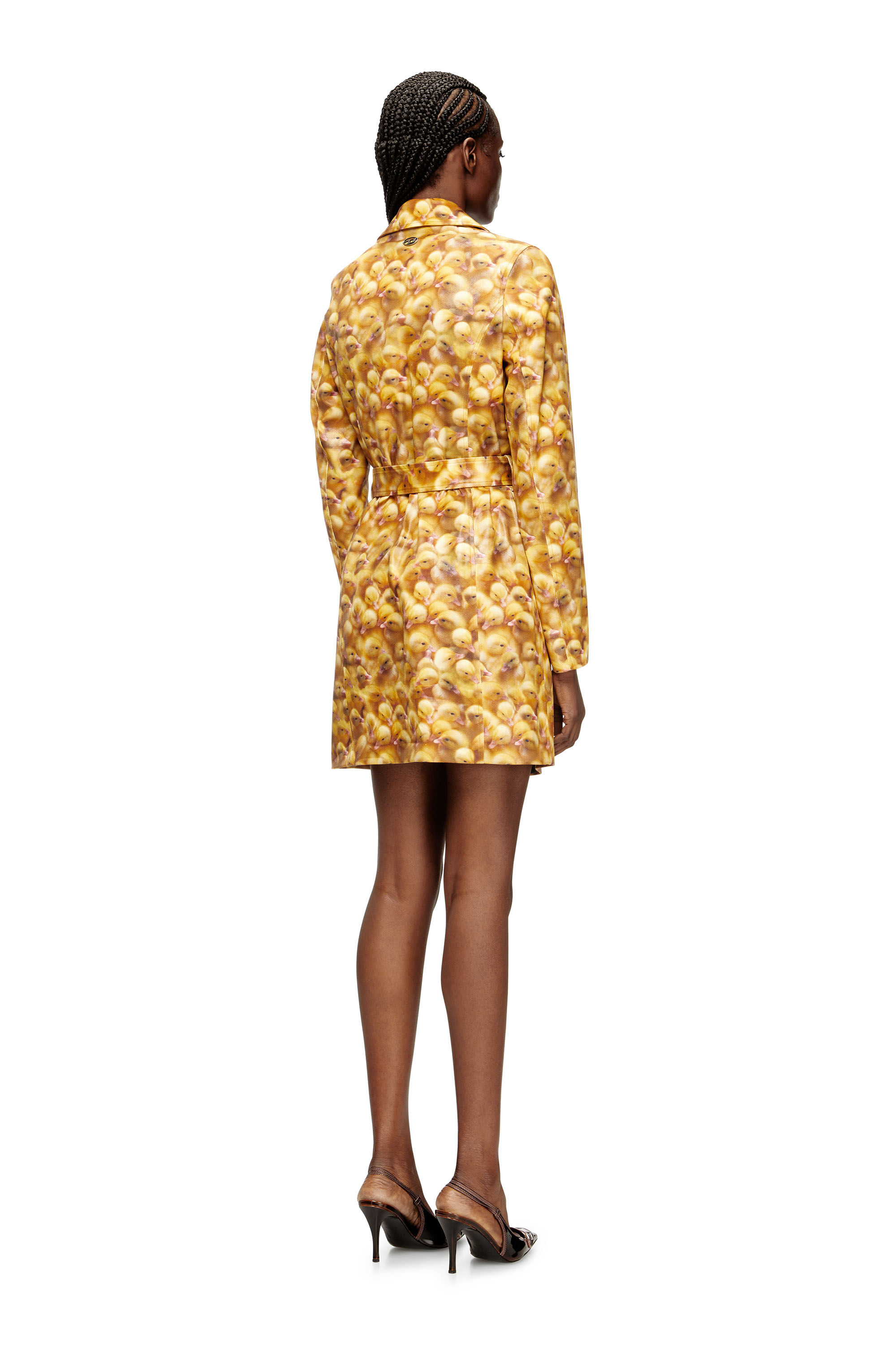 Diesel - G-OJI, Trench-coat à imprimé caneton Femme in Jaune - 5