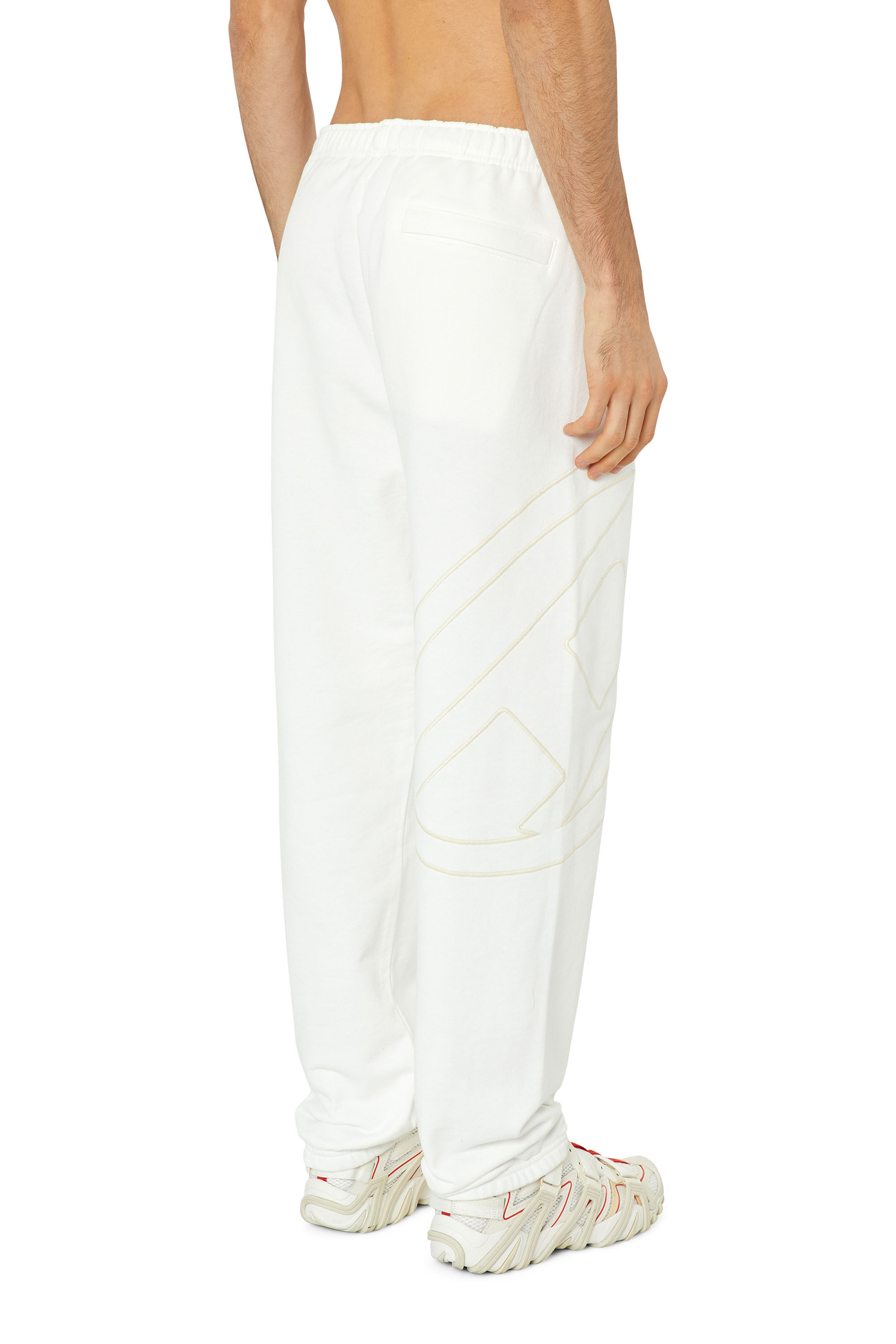 Diesel - P-MARKY-MEGOVAL, Male's Sweatpants with maxi D logo in White - 5