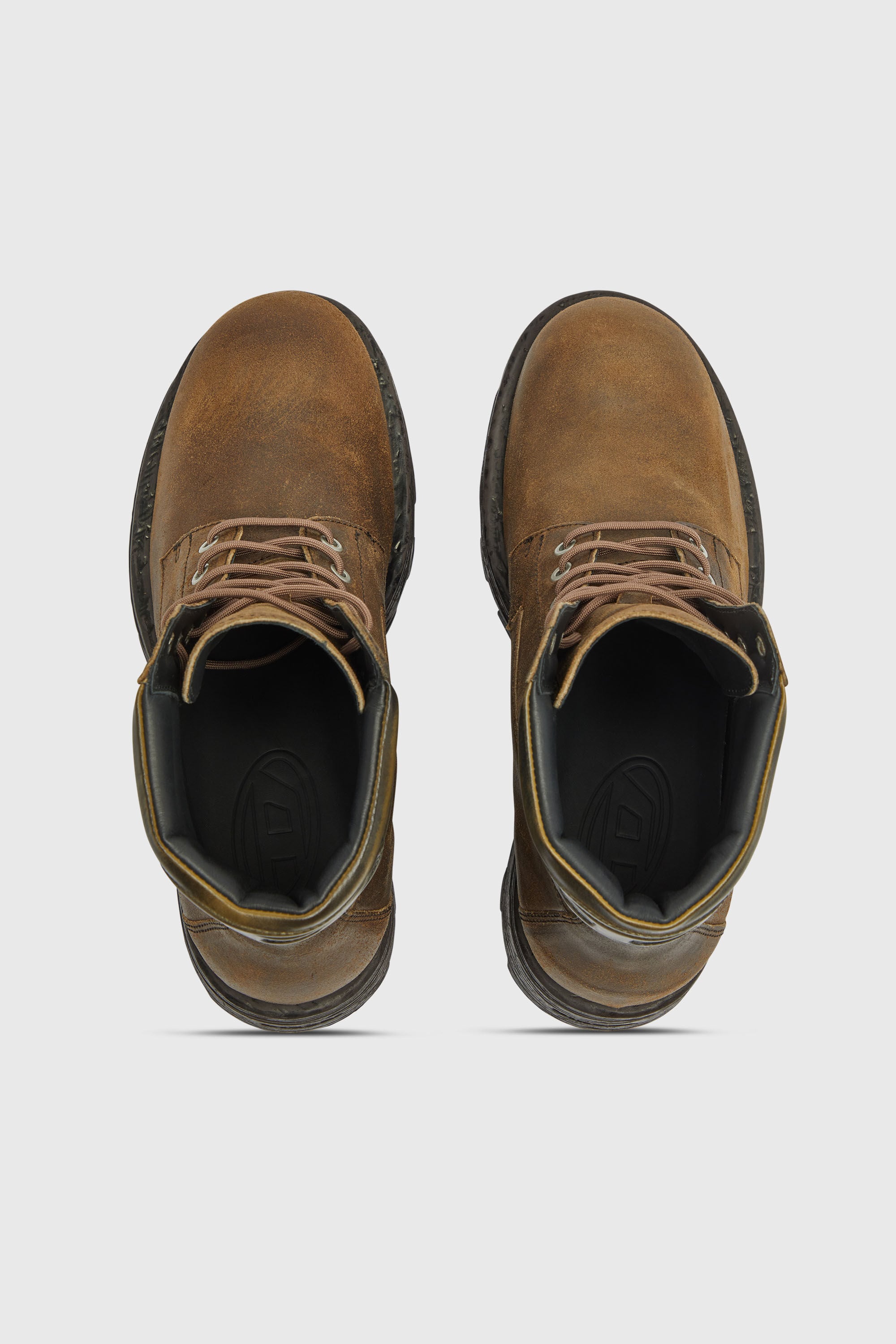 Diesel - D-HAMMER LACE UP, D-Hammer-Combat bottes en su&egrave;de effet vieilli Homme in Marron - 4