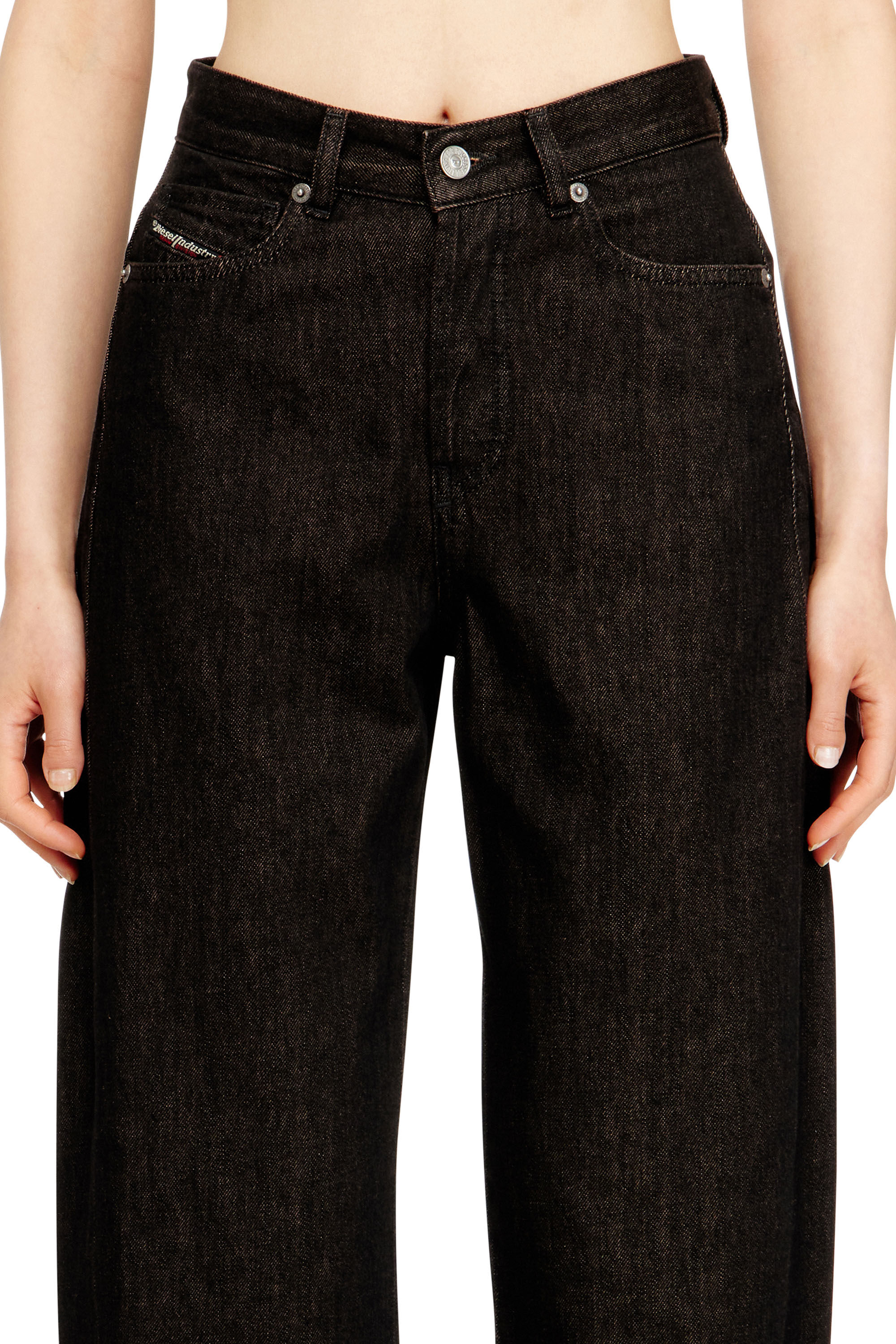 Women's Relaxed Jeans | Black/Dark grey | Diesel 1974 D-Ellz