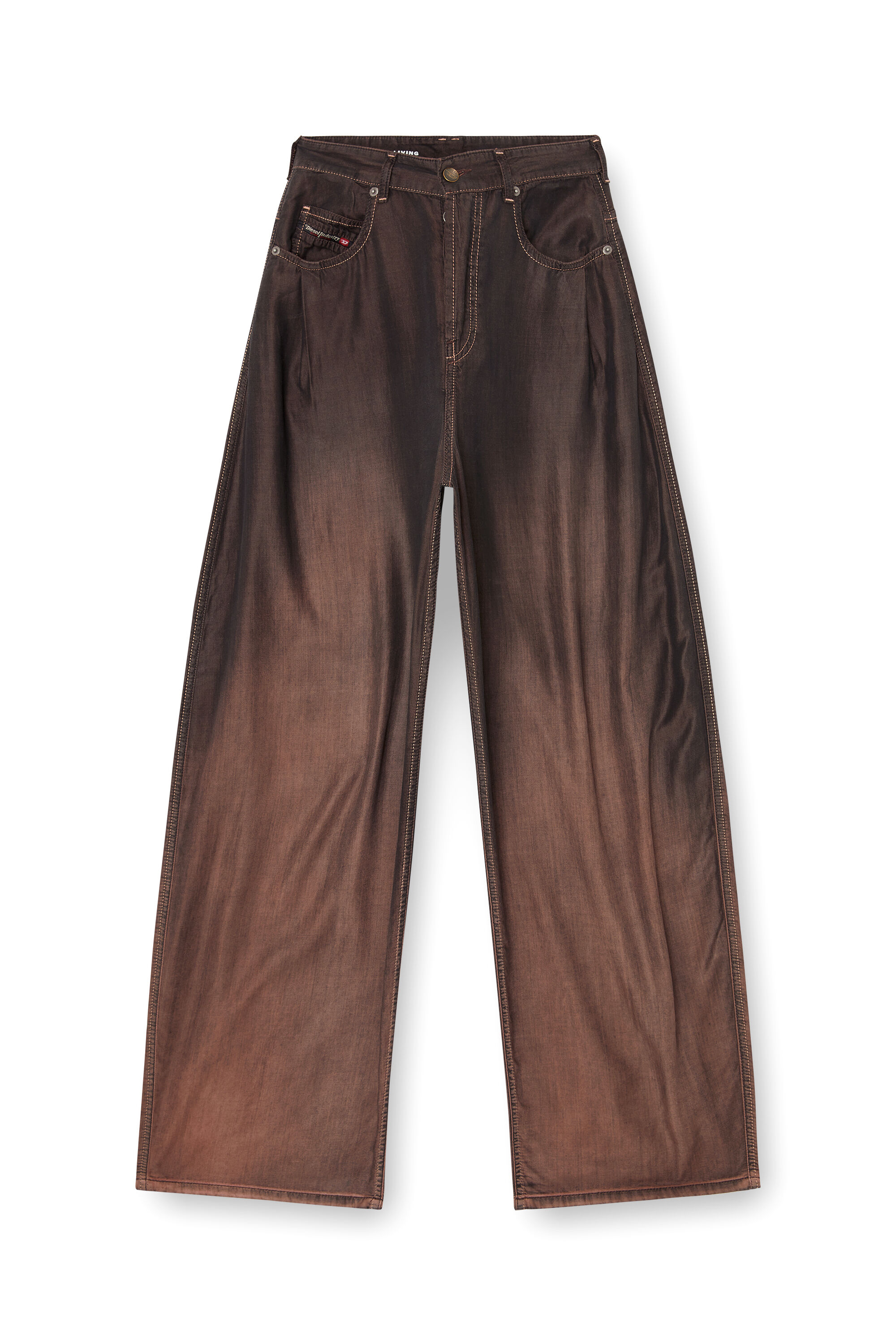 Diesel - Relaxed Jeans 1987 D-Khelz 068YF Mujer, Marr&oacute;n - 6