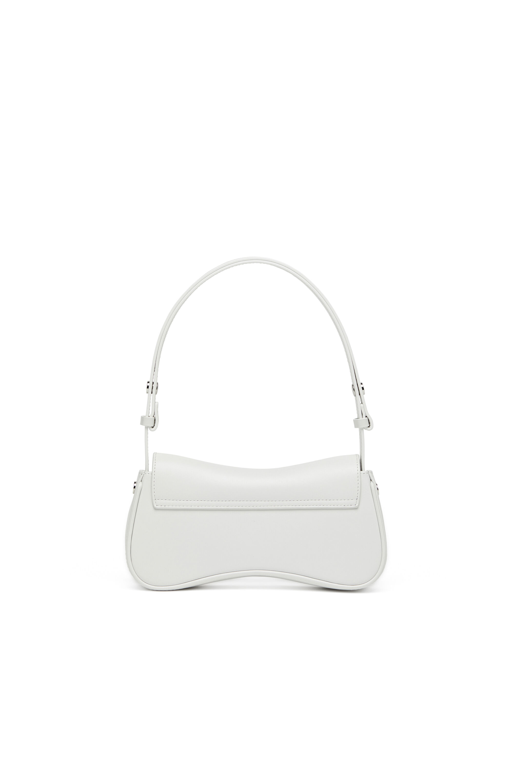 Diesel - PLAY CLUTCH, Female's Play-Semi gloss leather shoulder bag in White - 3