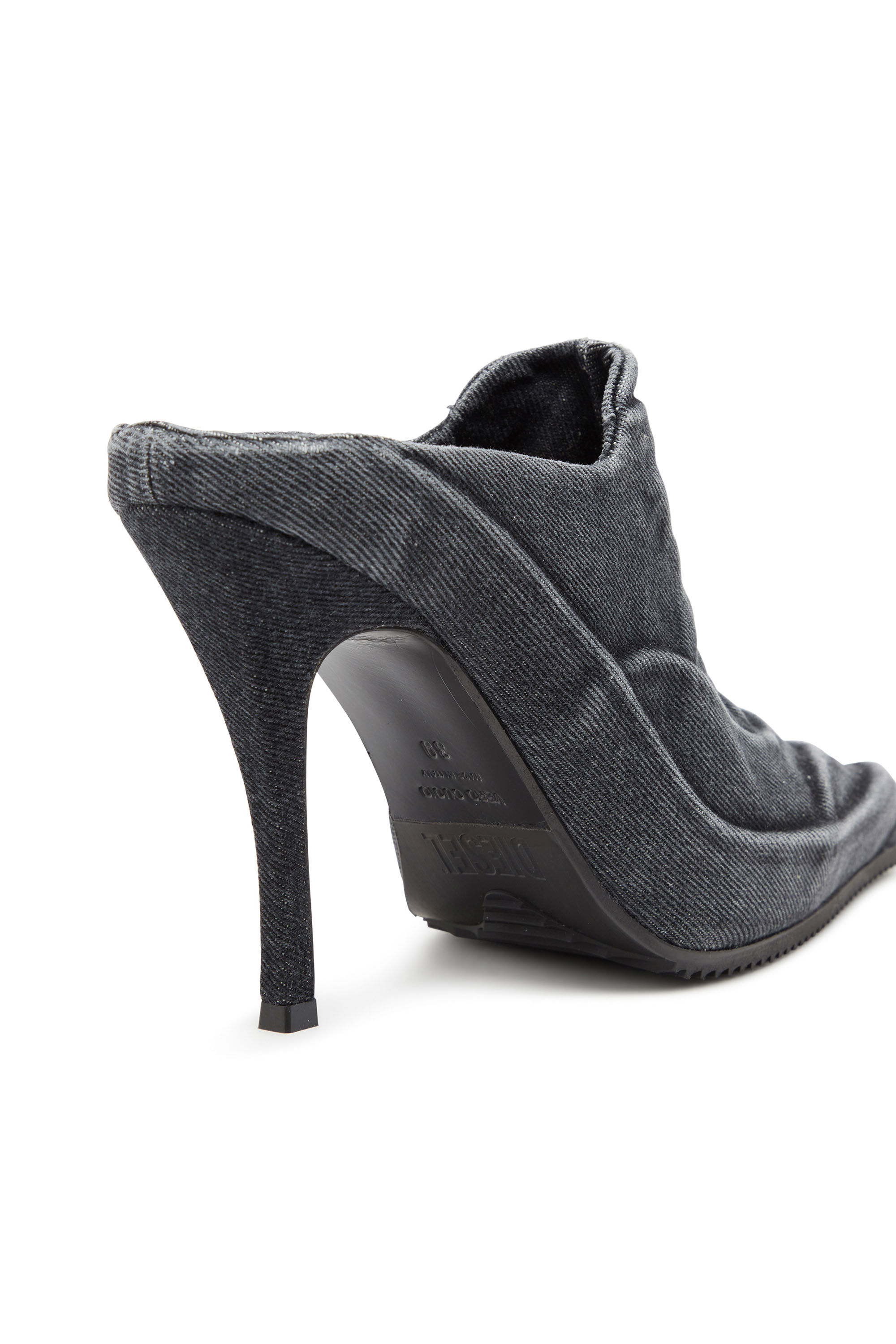 Diesel - D-CLOUD ML, D-Cloud-Mule en denim délavé Femme in Noir - 6