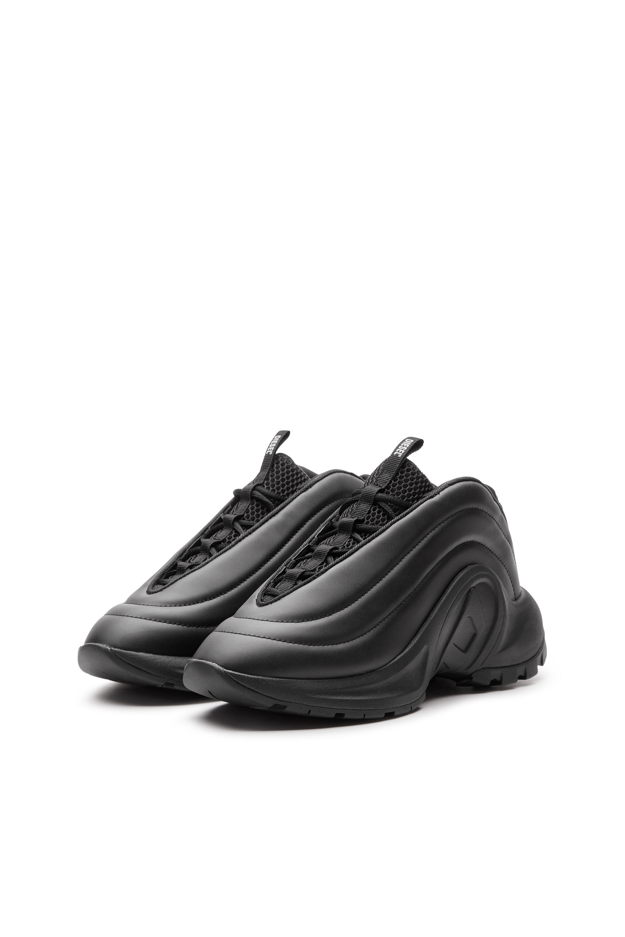 大人気★DIESEL S-D-Runner X★スニーカー オーバルDロゴ お洒落 Women's S-D-Runner X-Slip-on sneakers with matte Oval D