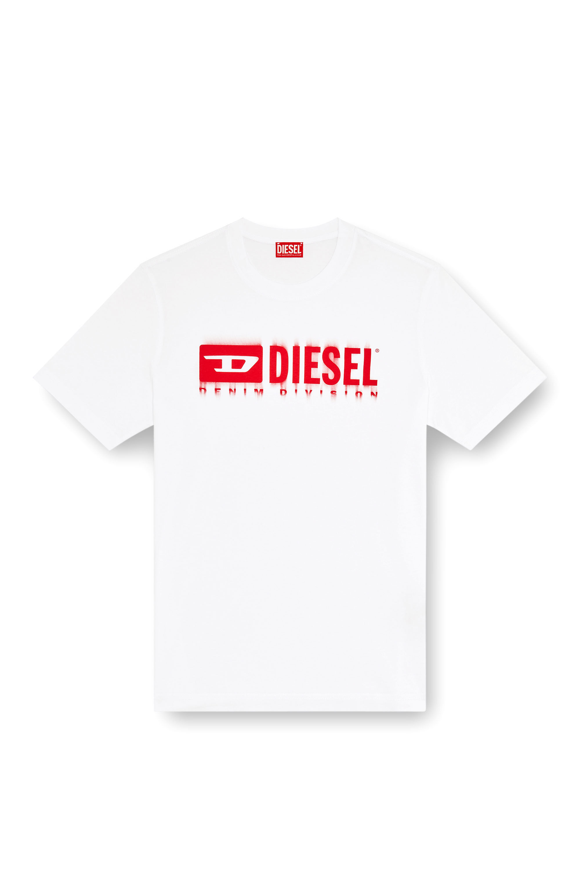 Diesel - T-ADJUST-Q7, Man's T-shirt with blurry Diesel logo in White - 2