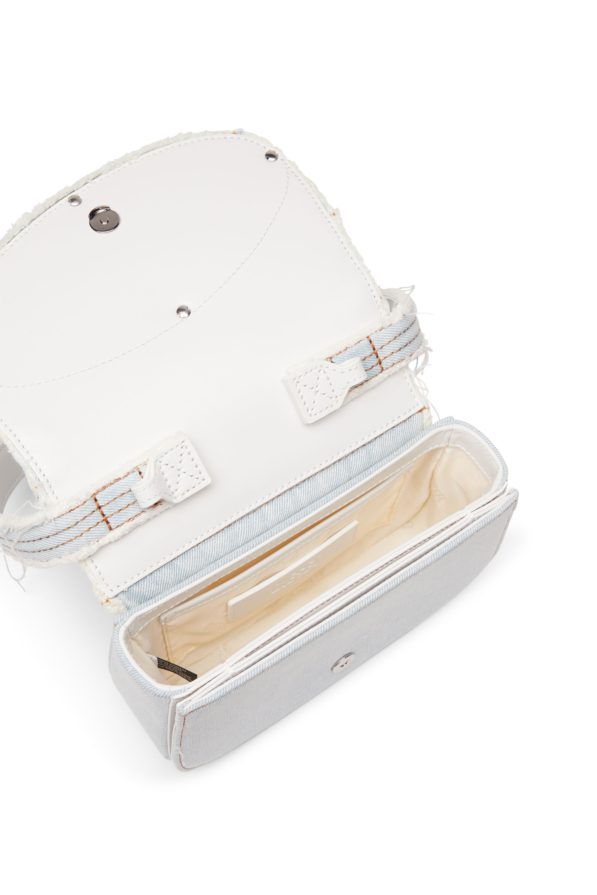 Diesel - 1DR, Female's 1DR-Iconic shoulder bag in denim and leather in Azure - 2