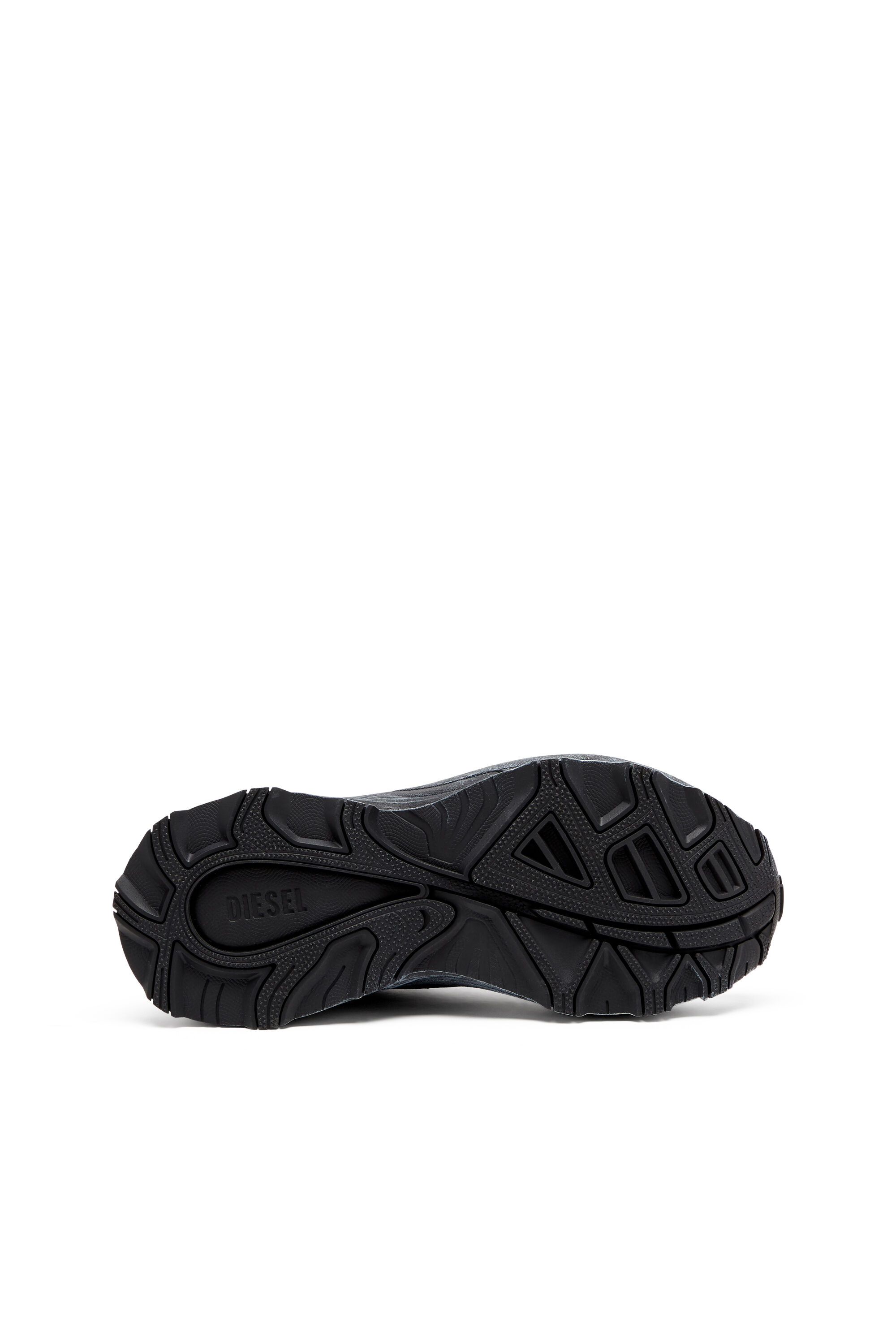 Men's D-Cage-Distressed chunky sneakers in ripstop | Black | Diesel