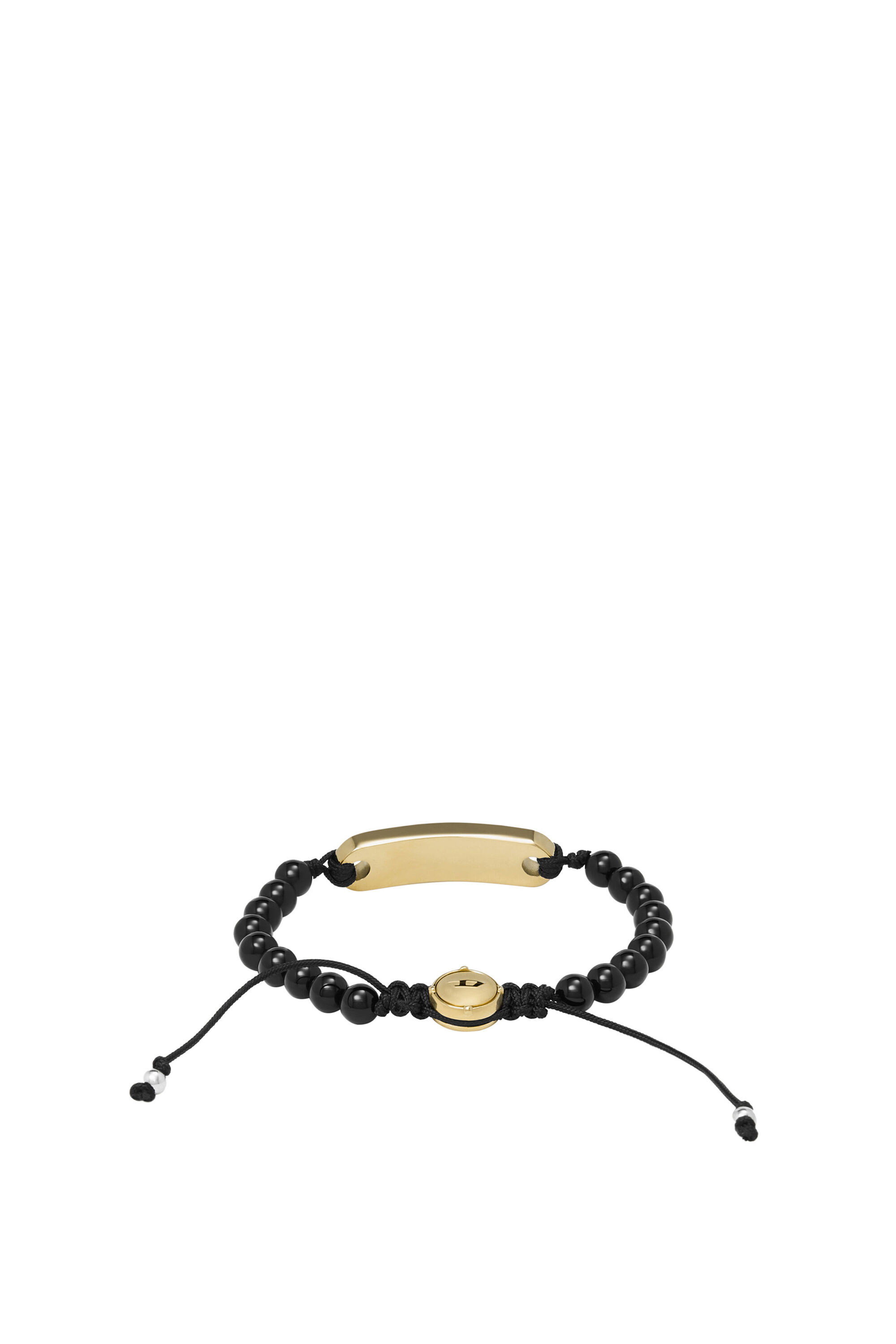 Diesel - DX1360, Bracelet perlé Gold ID en agate noire Homme in Noir - 2