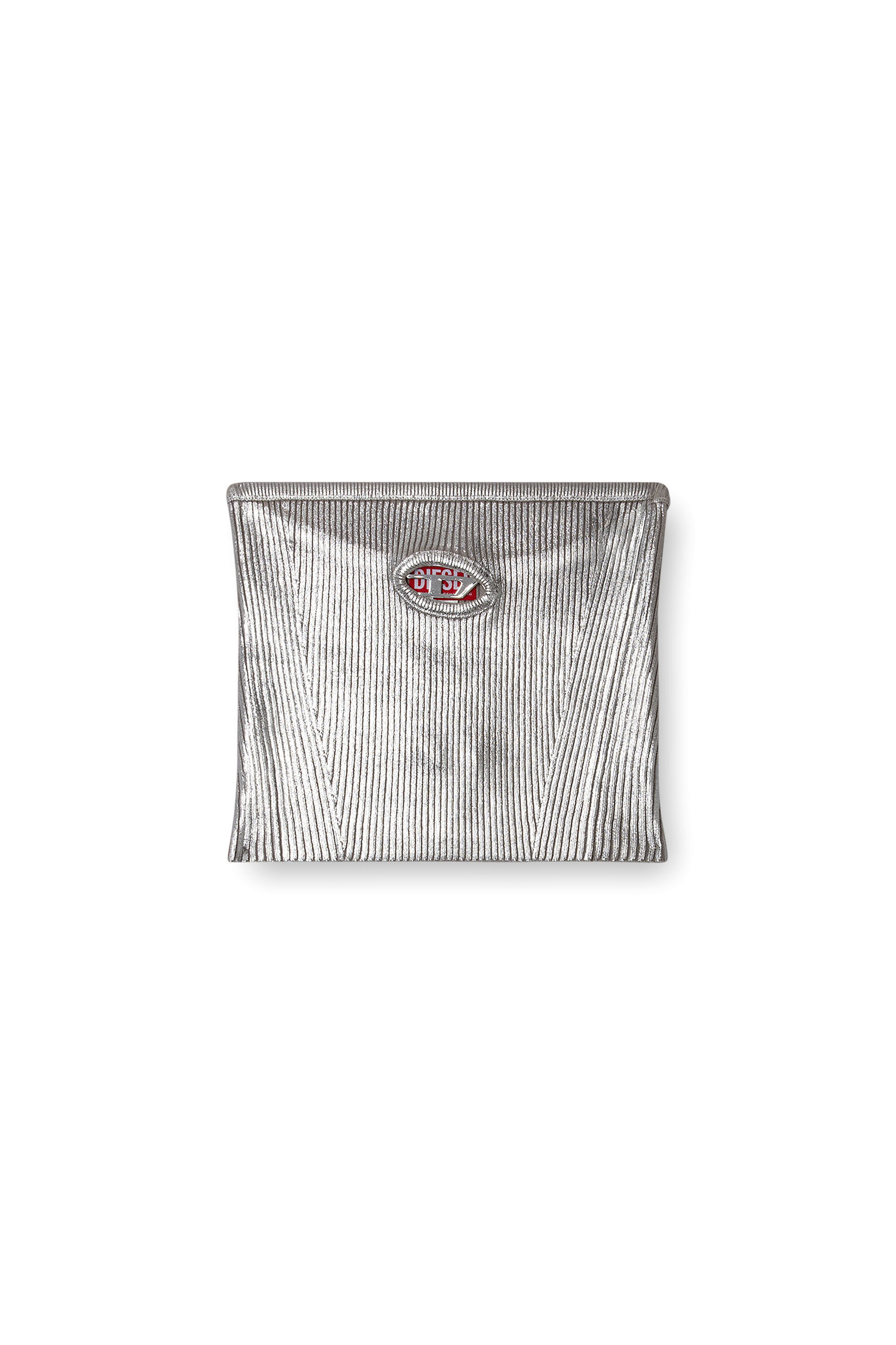 Diesel - M-CLARKSVILLEX-C, Female's Metallic tube top with logo hardware in Grey - 2