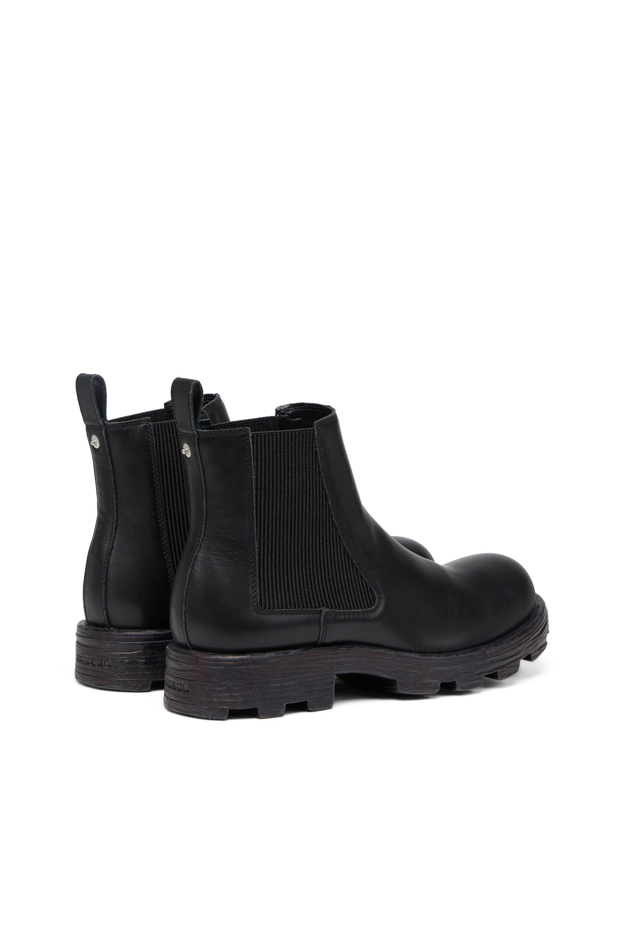 Diesel - D-HAMMER LCH, D-Hammer-Bottes Chelsea en cuir avec semelle épaisse Homme in Noir - 3