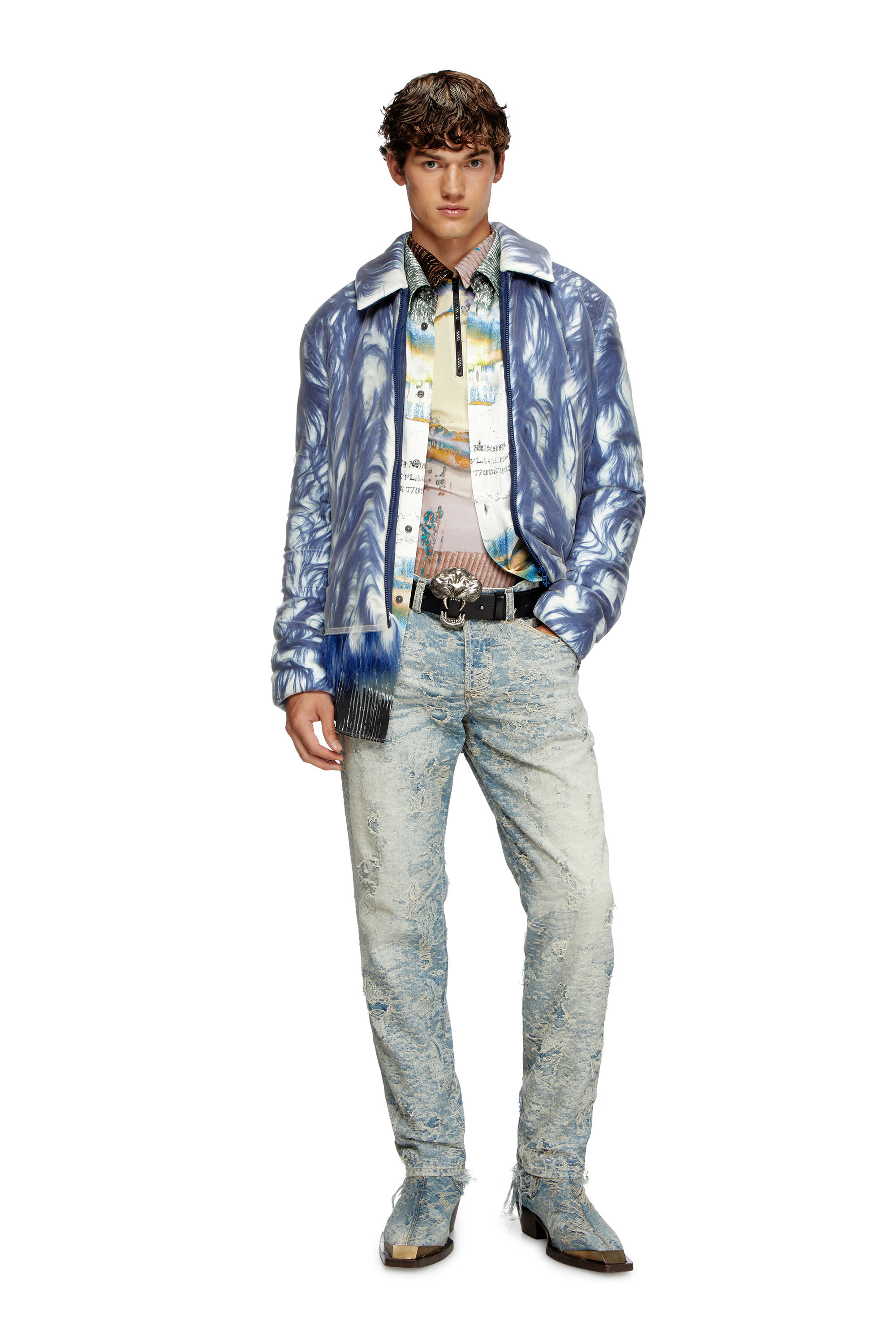 Diesel - Male's Regular Jeans 2023 D-Finitive 007Z7, Light Blue - 1