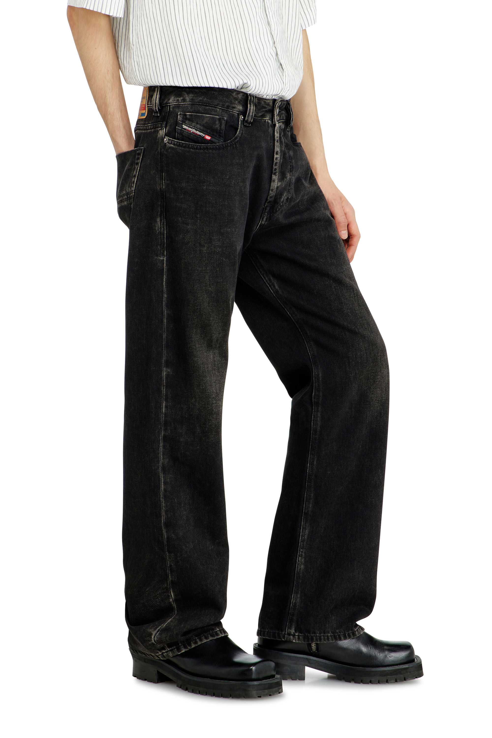 Diesel - Man's Relaxed Jeans 1980 D-Eeper 09J96, Black/Dark grey - 7