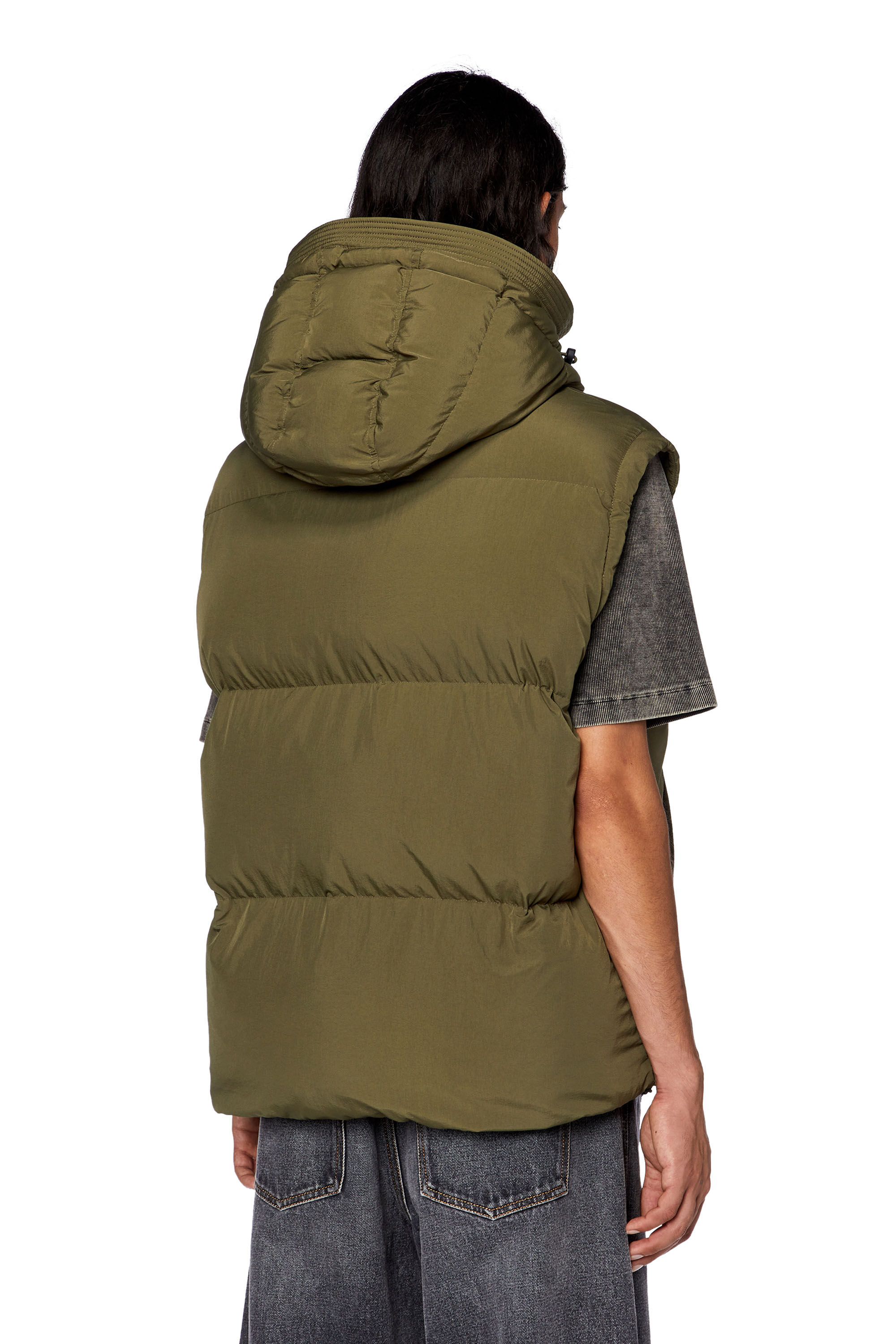 Diesel - W-ROLFYS-SL, Veste doudoune en taslan de nylon recyclé Homme in Vert - 4