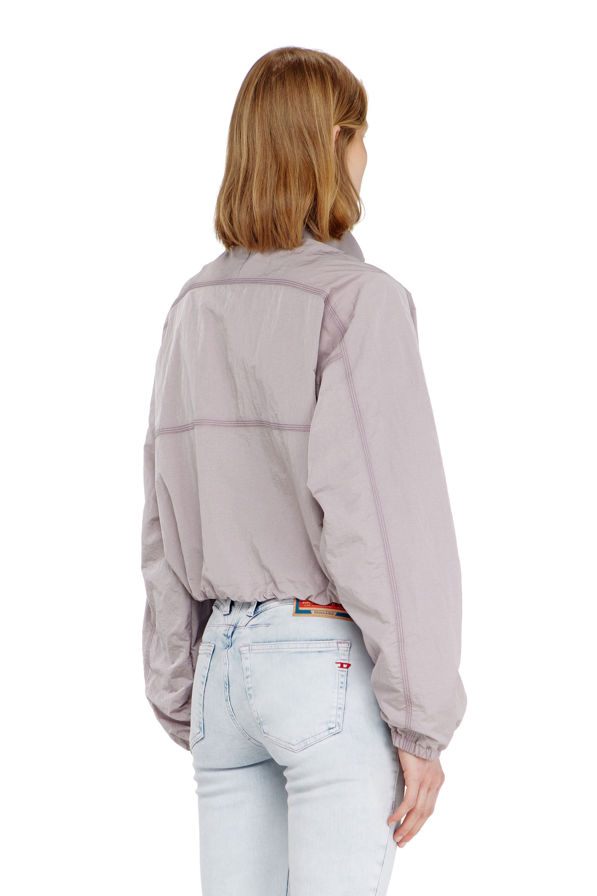 Diesel - G-ANOCK, Woman's Relaxed nylon jacket with mock neck in null - 5