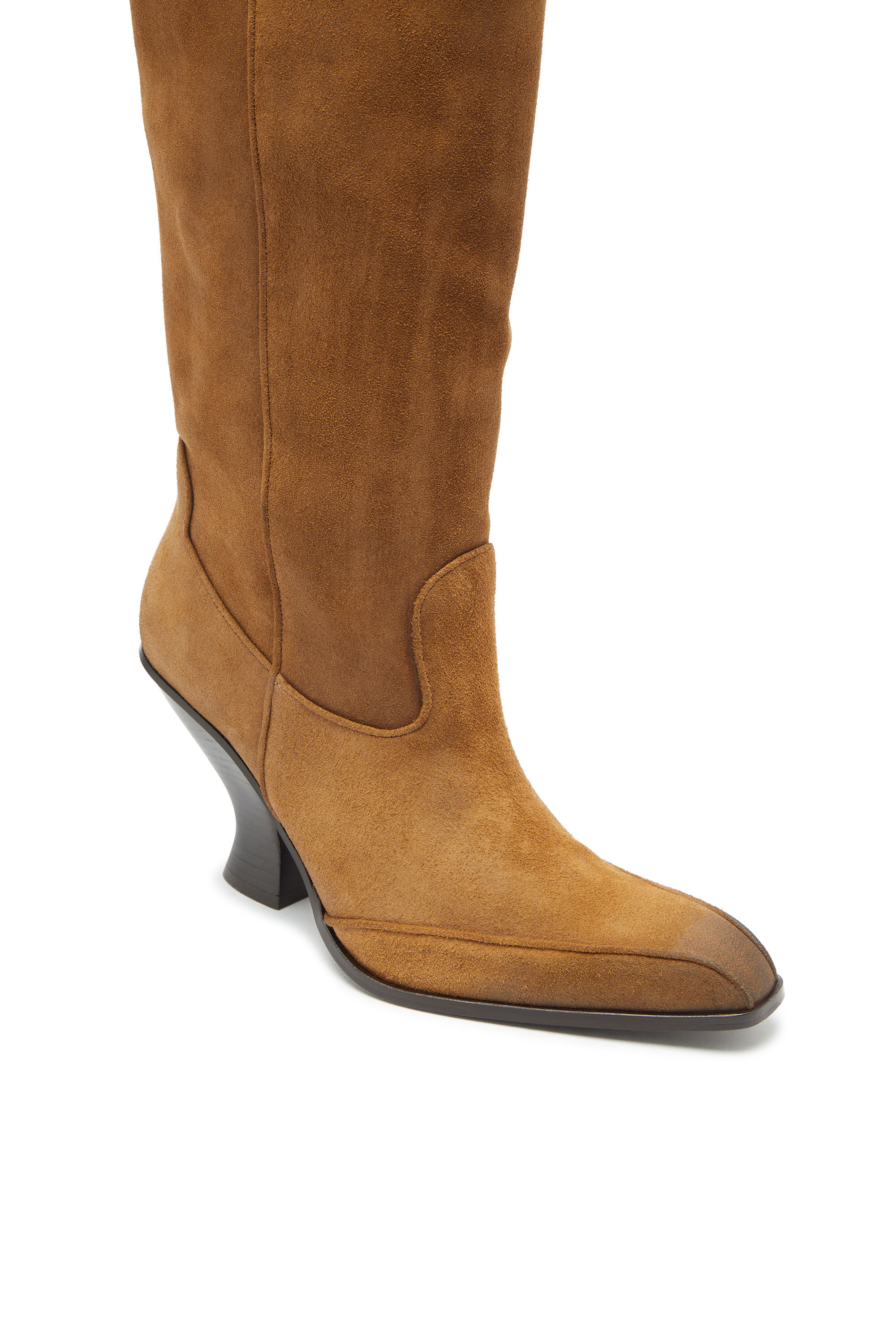 Diesel - D-LUFFY-75-TUBE, D-Luffy - Botas altas de ante Mujer in Marr&oacute;n - 4