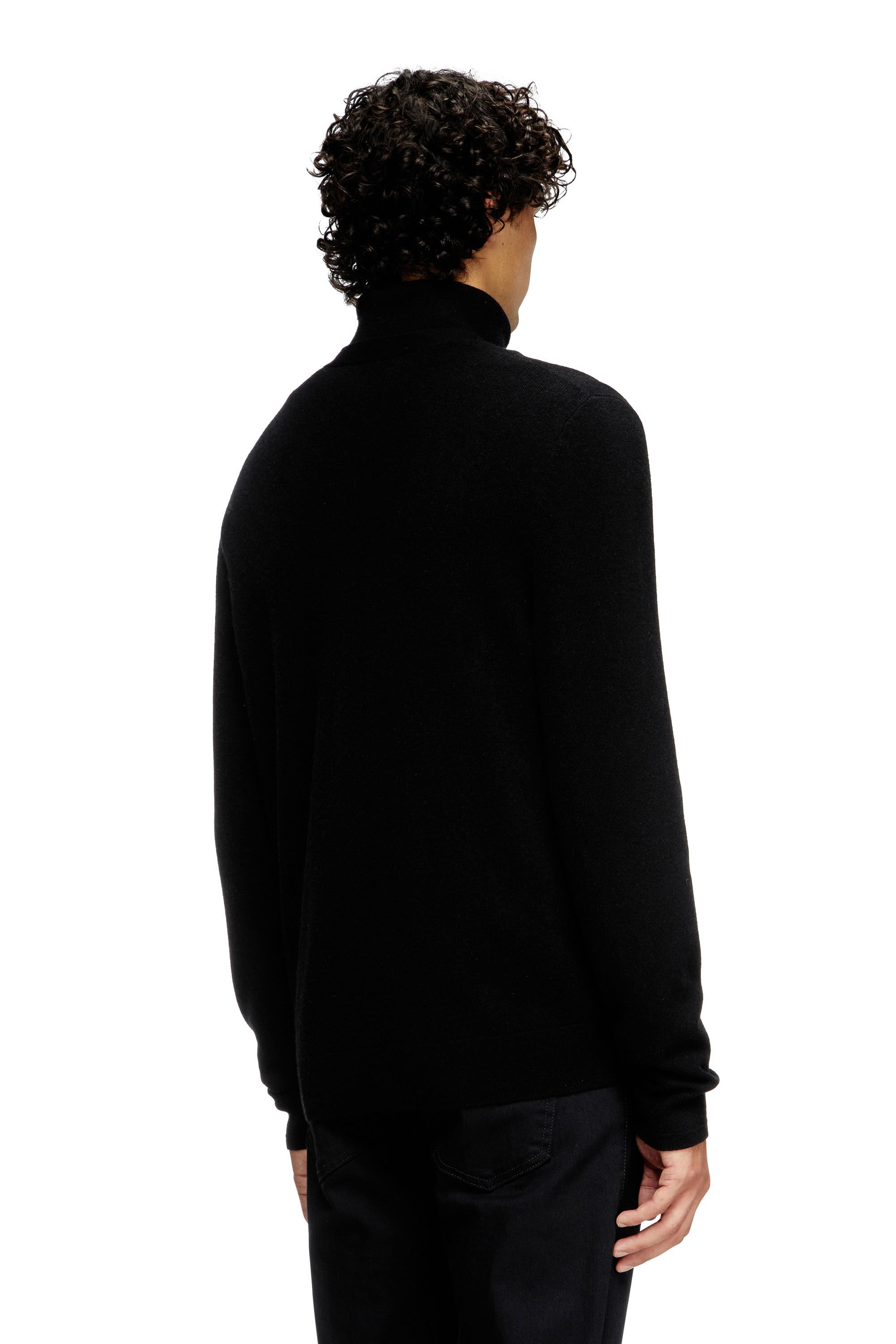 Men's Wool and cashmere cardigan | Black | Diesel